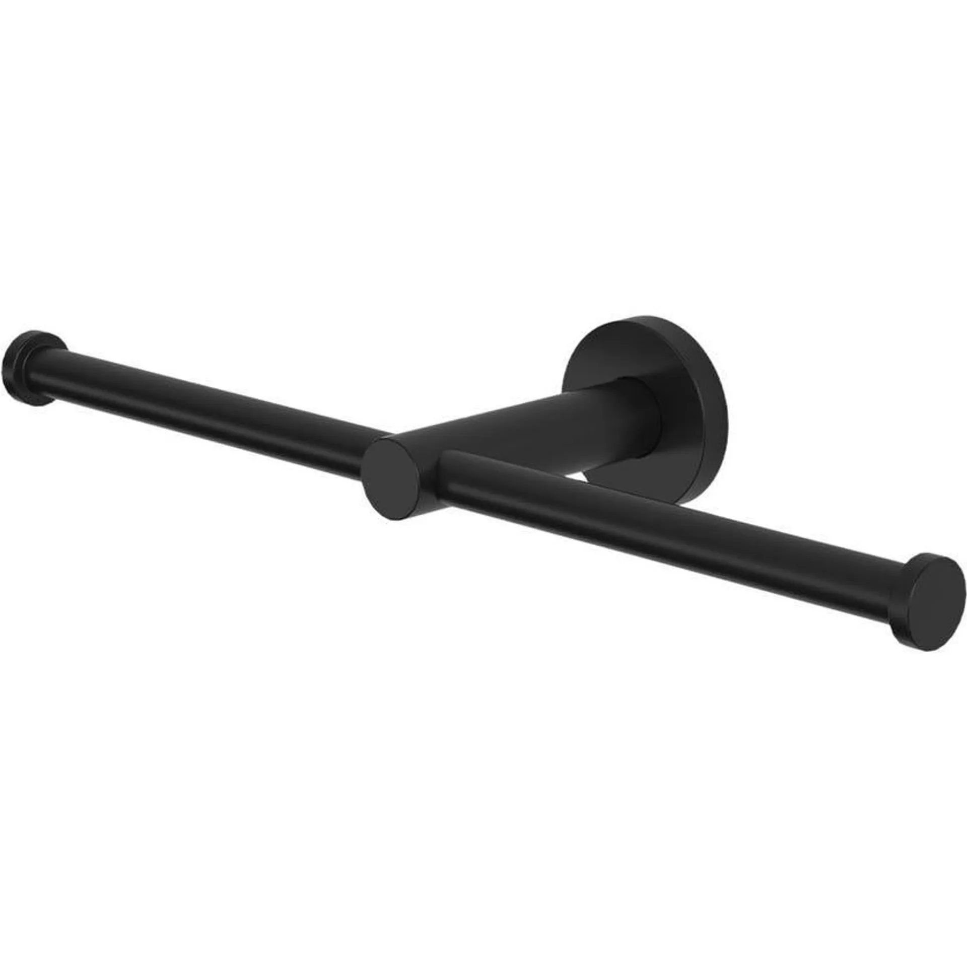 Caroma 0961B Virtu Circit Matte Black Double Toilet Roll Holder