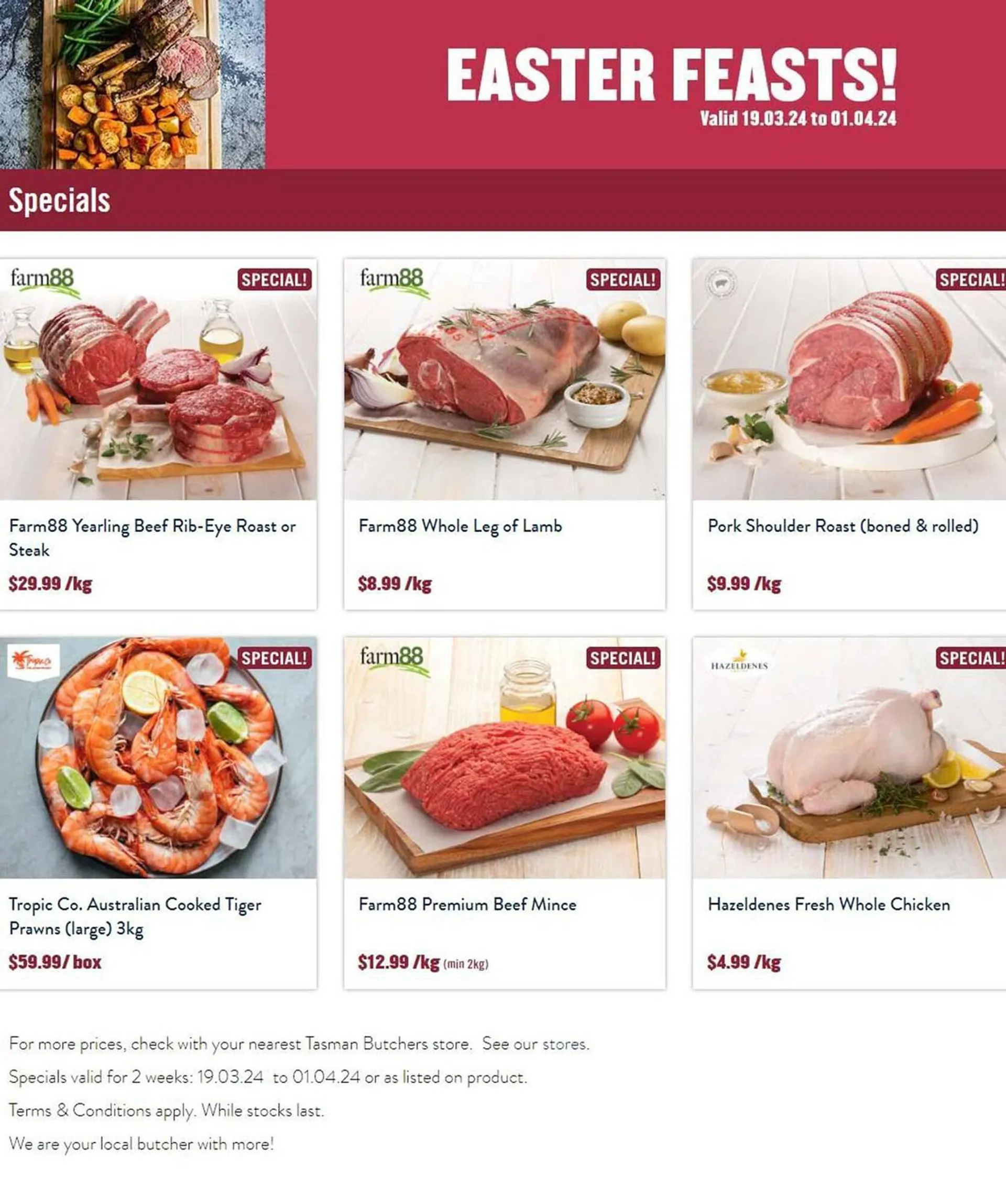 Tasman Butchers catalogue - Catalogue valid from 19 March to 1 April 2024 - page 1