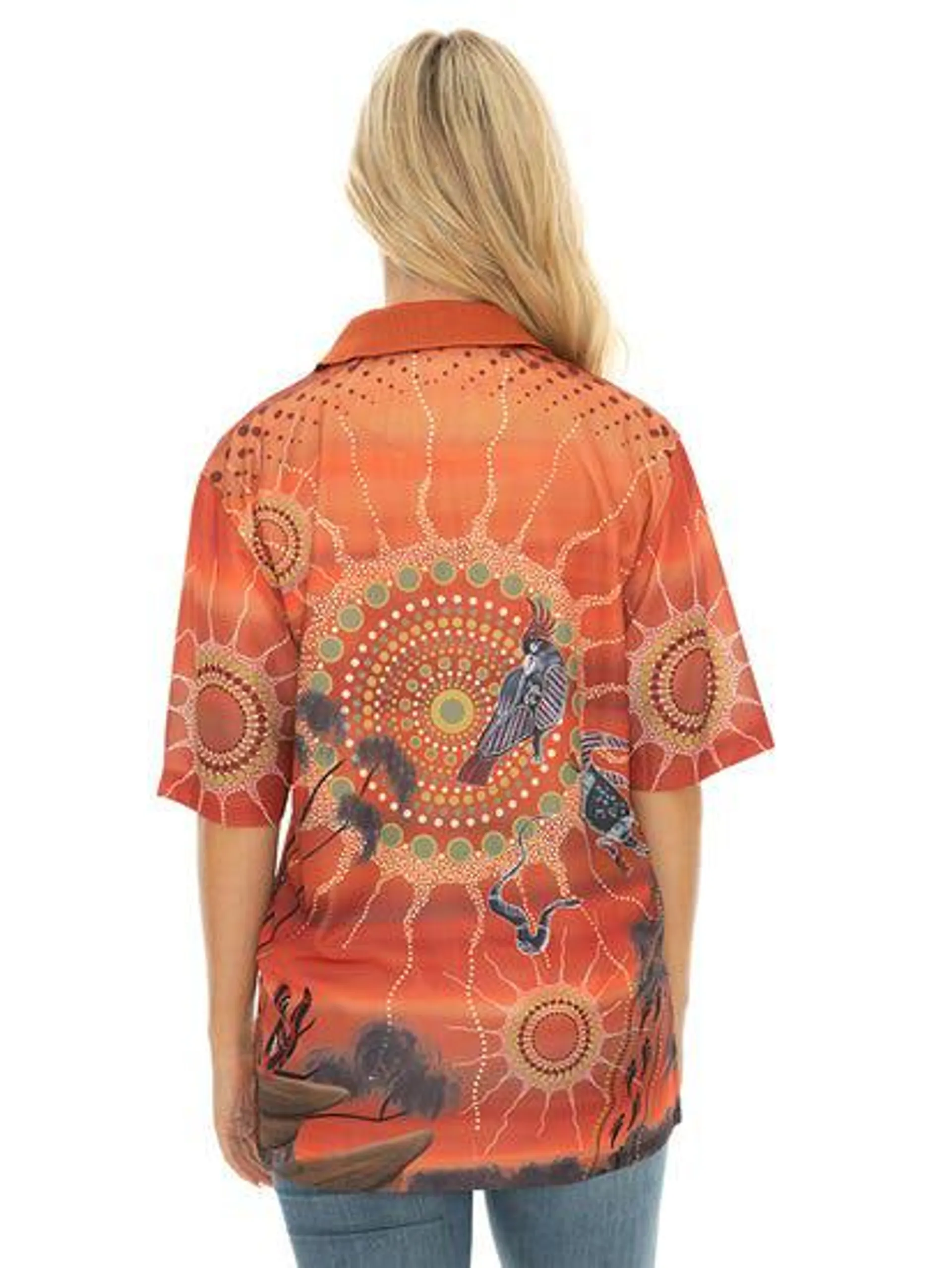 Gumaraa Indigenous Orange Polo Unisex