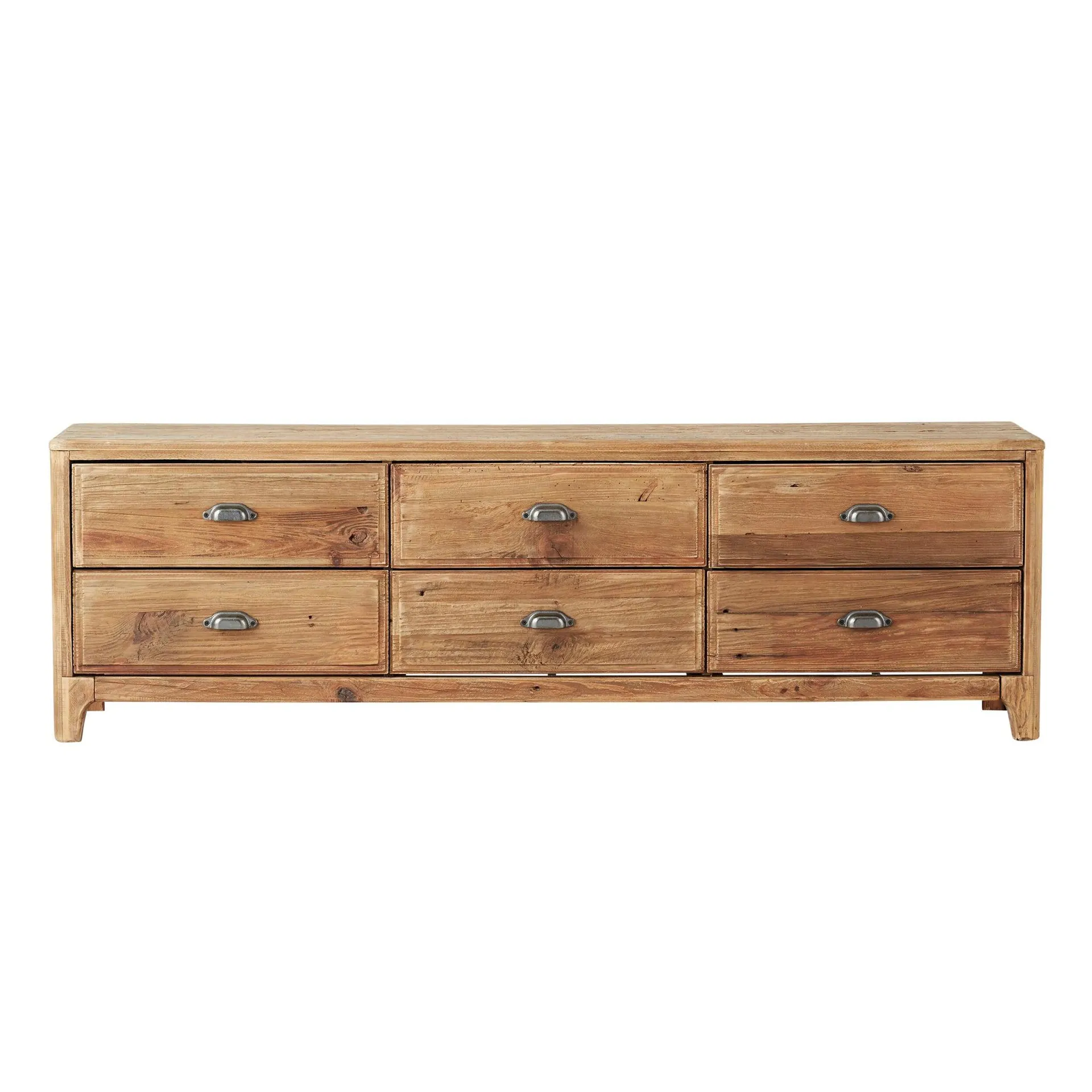 Kalise Reclaimed Timber 6 Drawer TV Unit