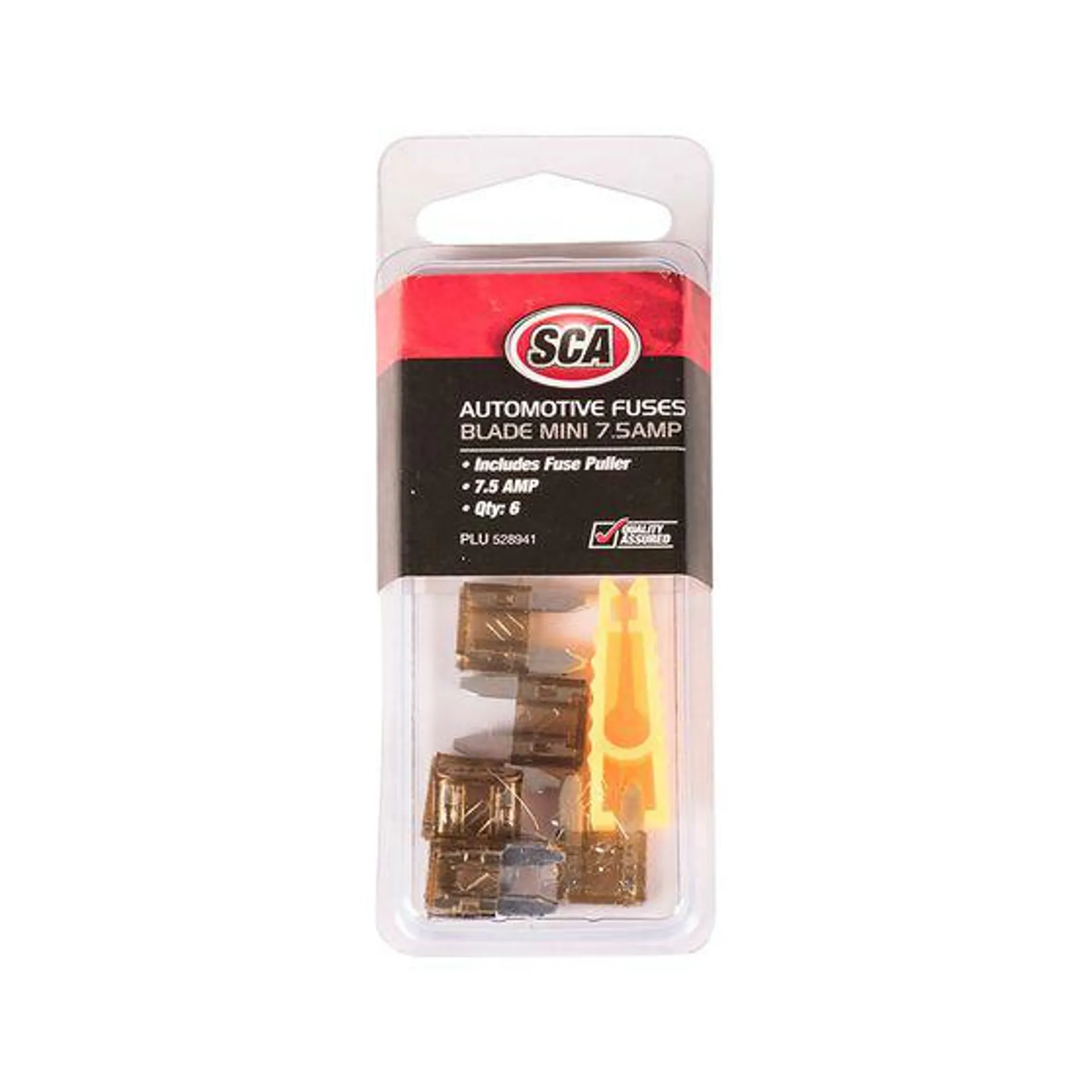 SCA Automotive Fuses - Mini Blade, 7.5 Amp, 6 Piece