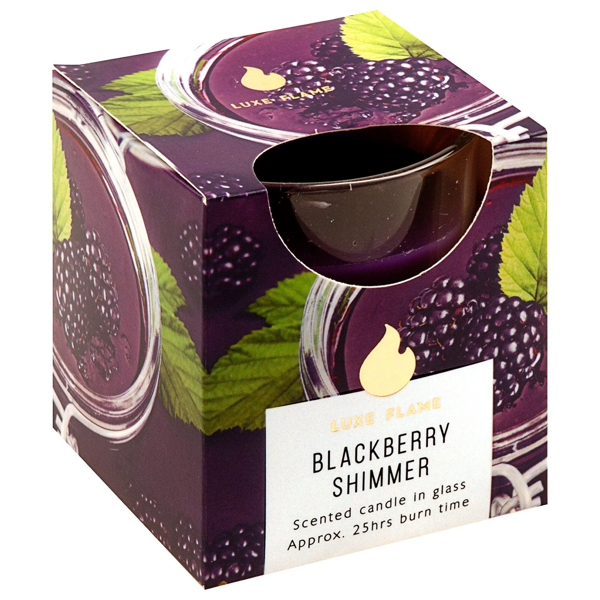 Scented Glass Candle Blackberry 7x8cm