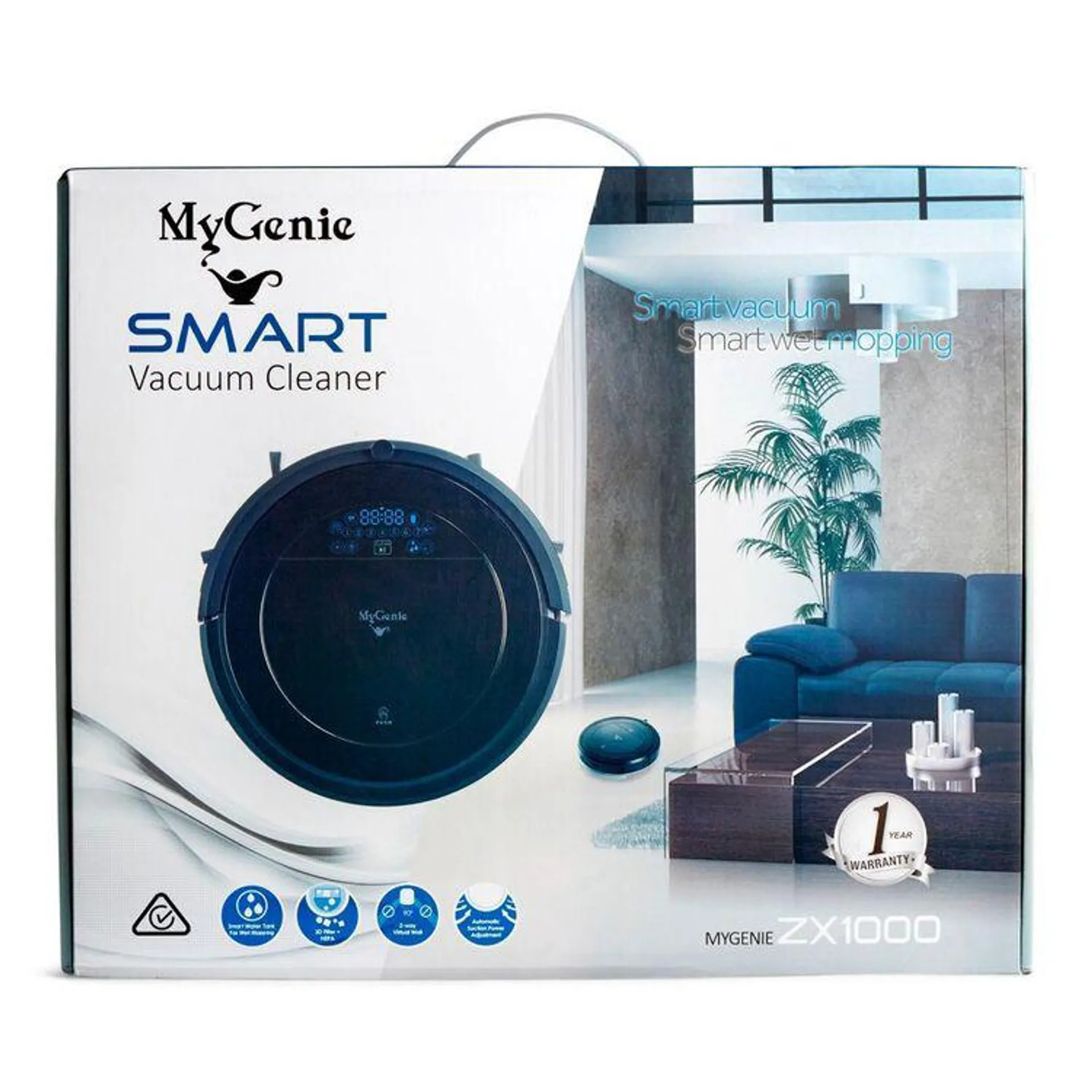 MyGenie ZX1000 Robotic Vacuum Black