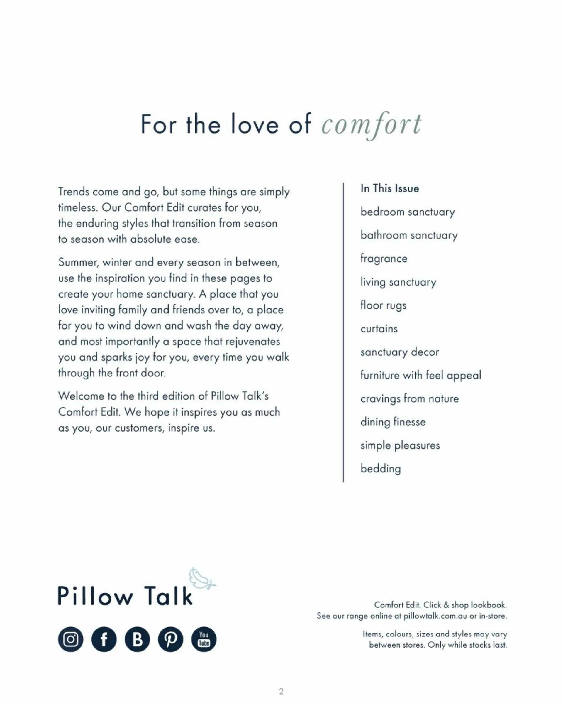 Pillow Talk Catalogue - 2