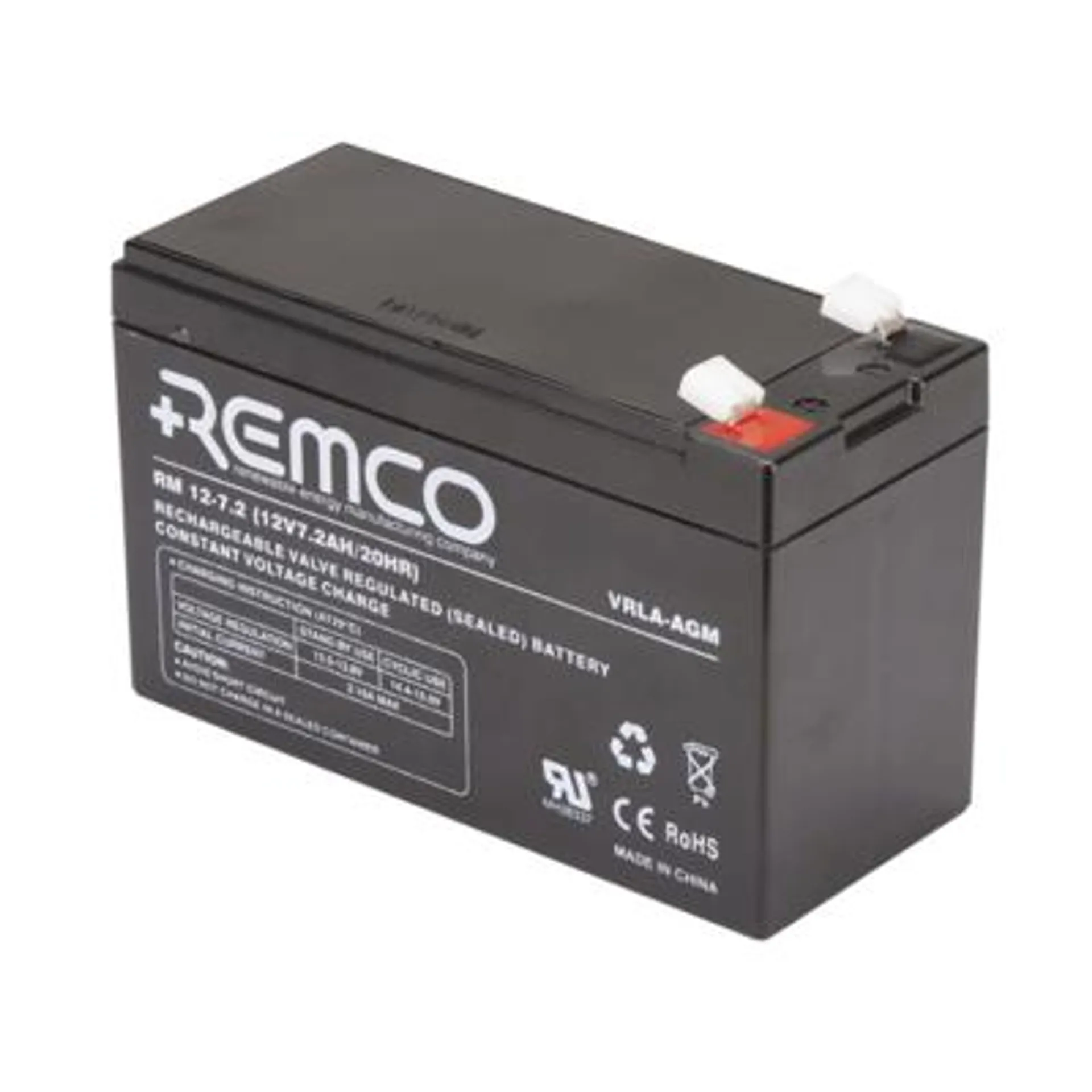 RM12-7.2 REMCO VRLA AGM Battery