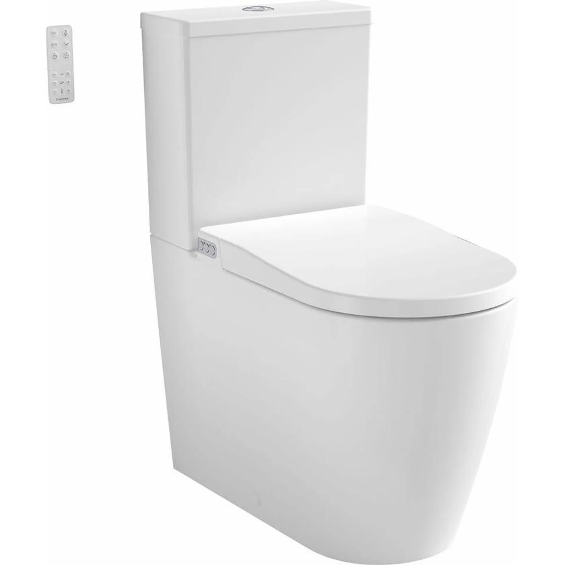 Caroma 848710W Urbane II Bidet Back to Wall Toilet Suite - Bottom Inlet / Universal Trap