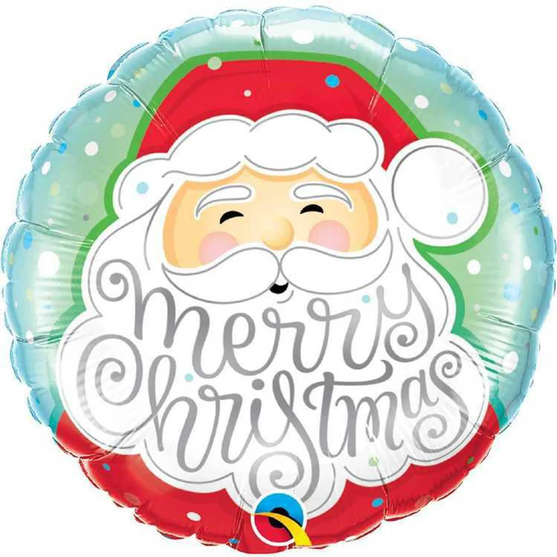 Qualatex Christmas Balloon Merry Christmas Santa Multicoloured 46 cm