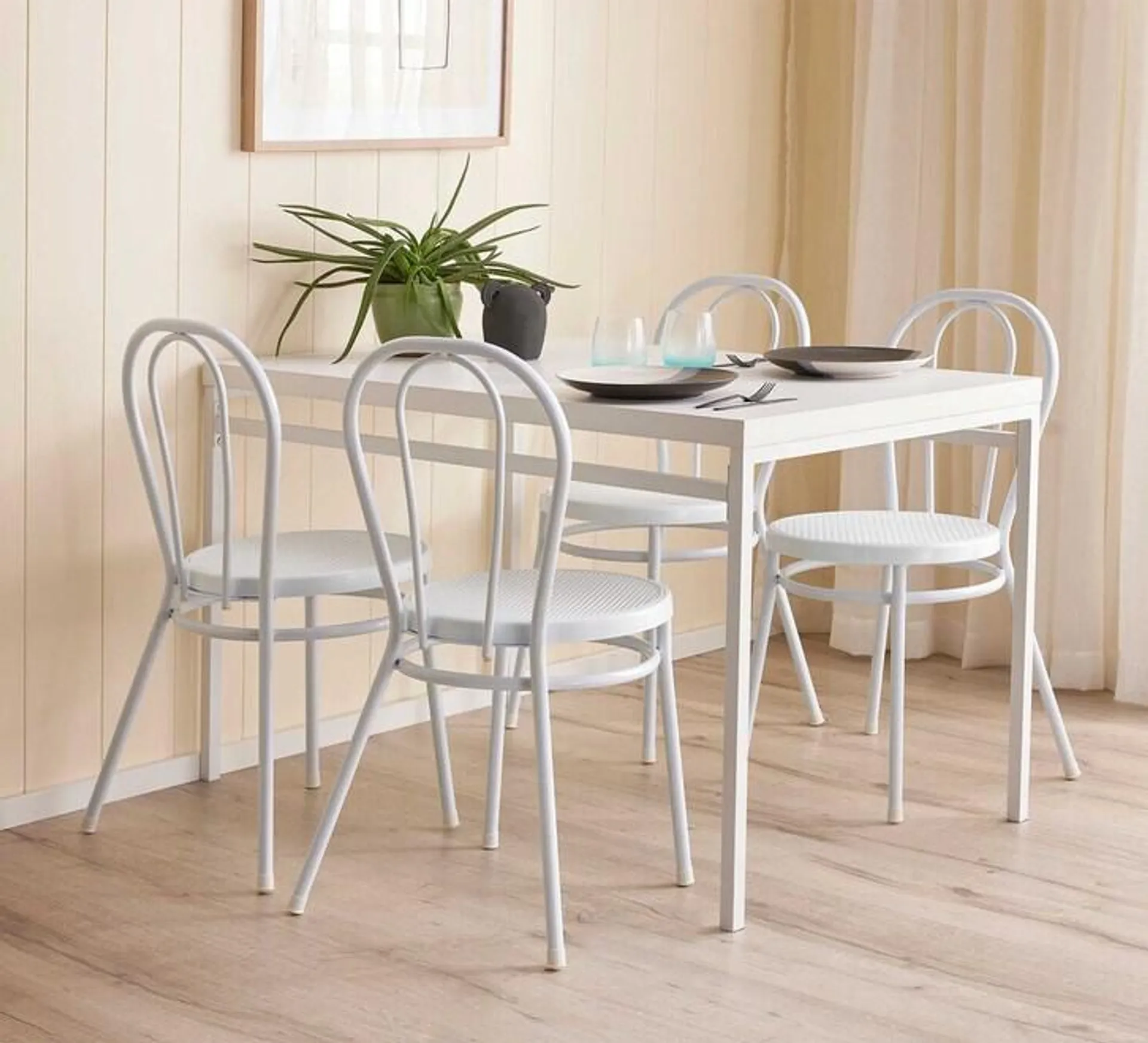Oslo 4 Seater Dining Set with Province Chairs