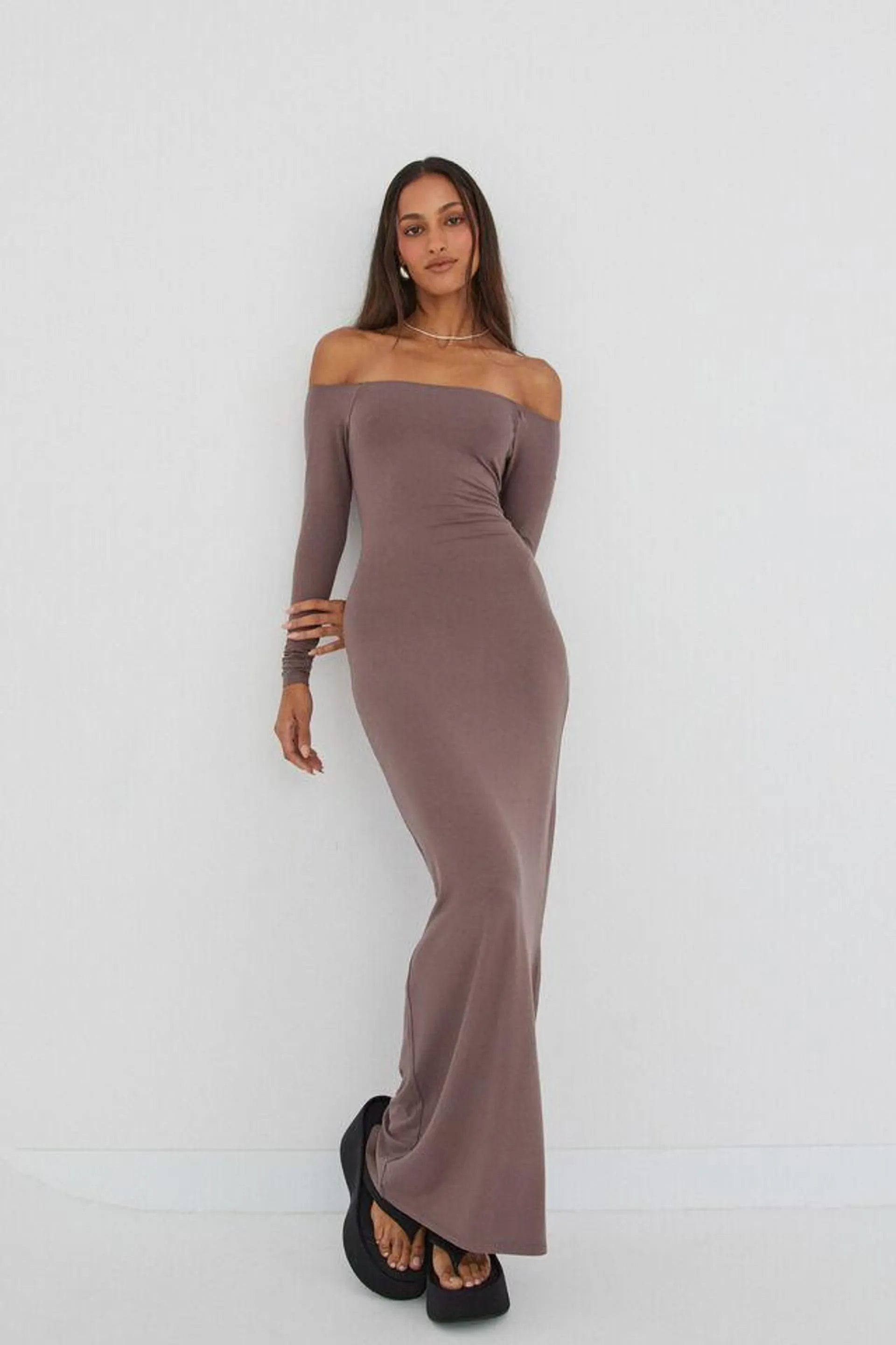 Soft Off The Shoulder Maxi Dress