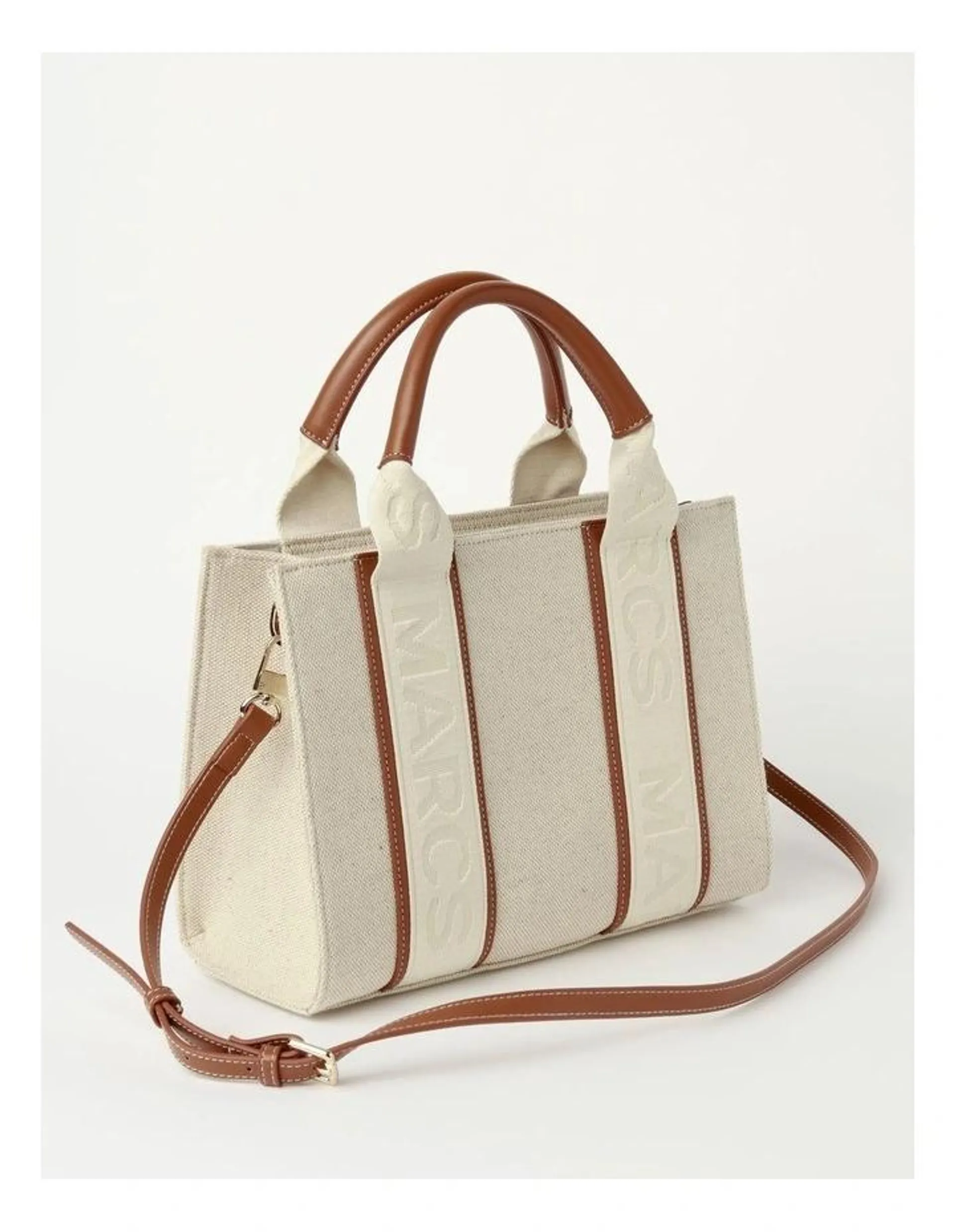 Barbados Natural Beige Zip Top Tote Bag