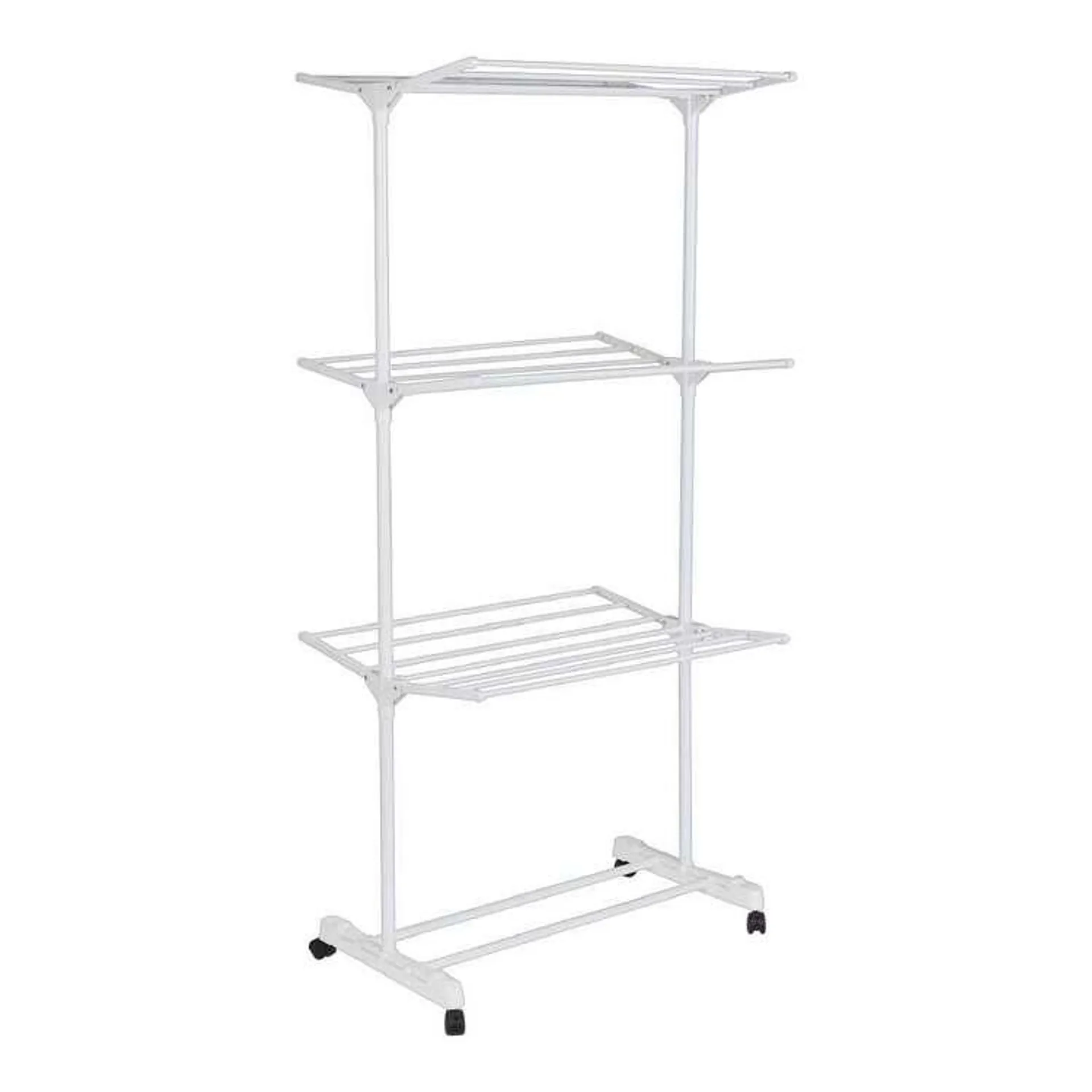 Living Space Foldable 3 Tier Airer With Wheels White