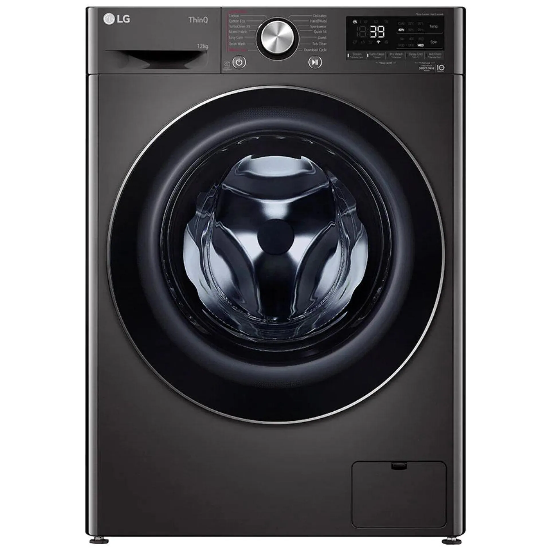 LG Series 9 12kg Front Load Washing Machine Black WV9-1412B