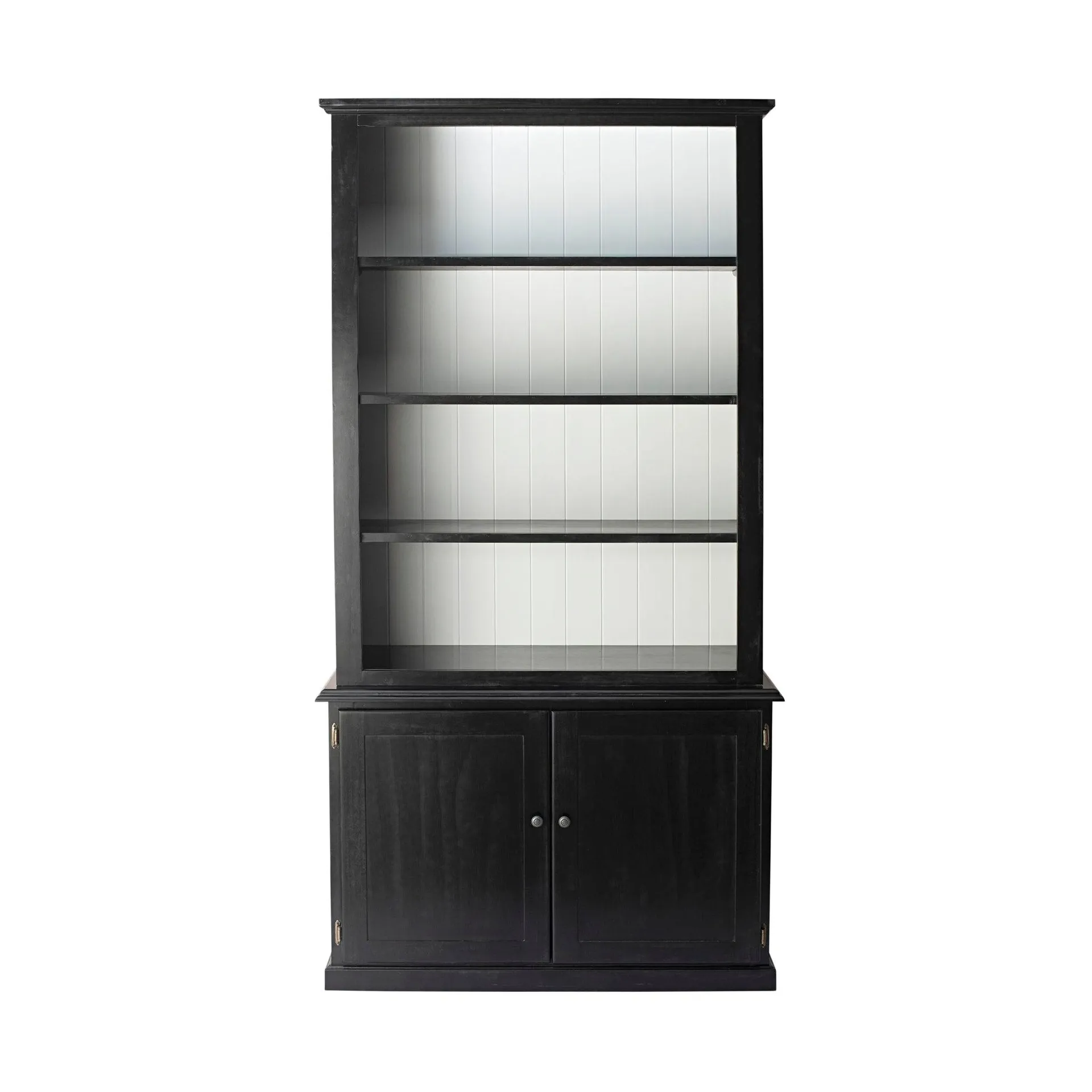 Armand 2 Door Library Shelving Unit 124 x 240cm Black