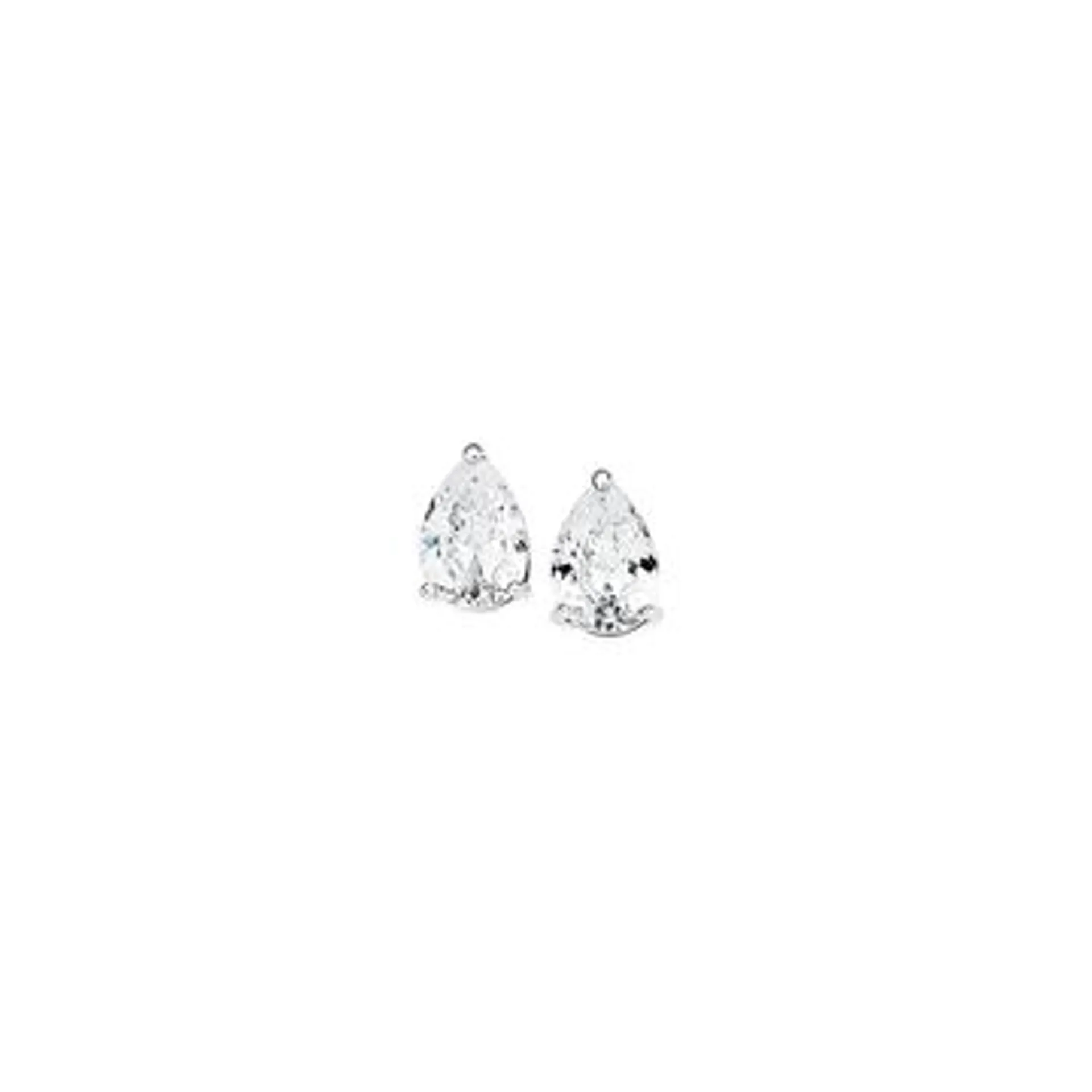 Silver Cubic Zirconia Studs