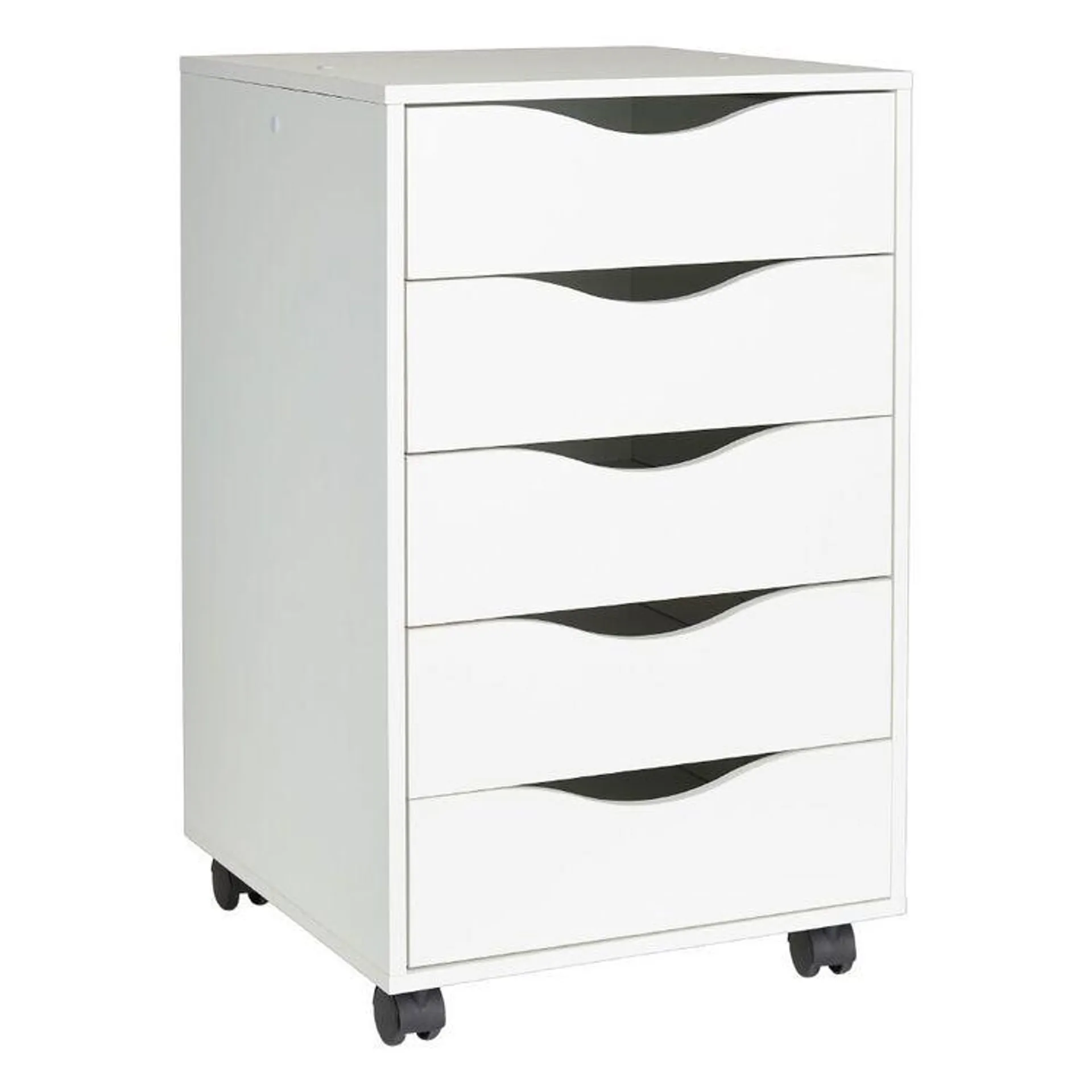 Francheville Stack Mobile Chest 5 Drawer White