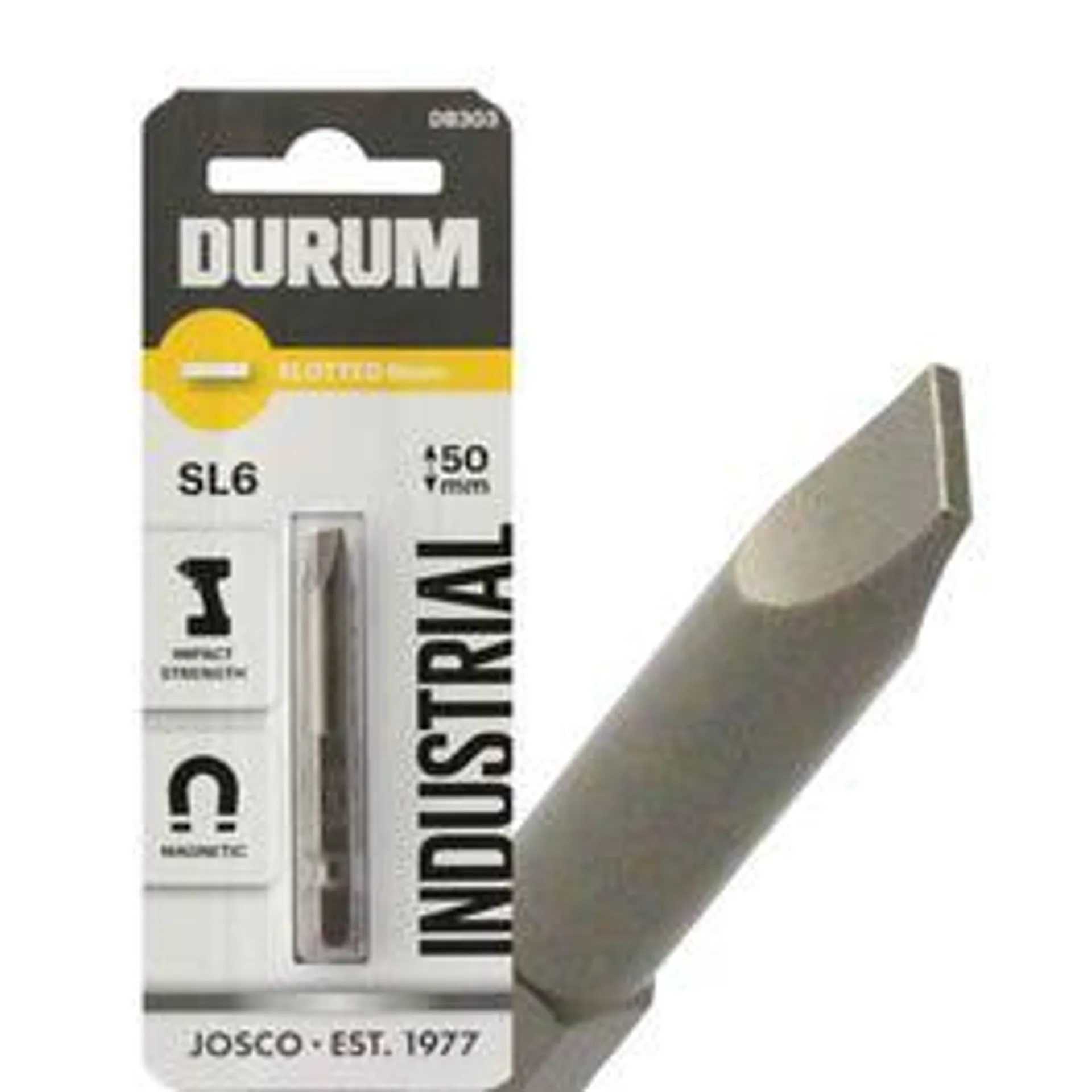 DURUM 6 x 50mm Slotted Power Screwdriver Bit