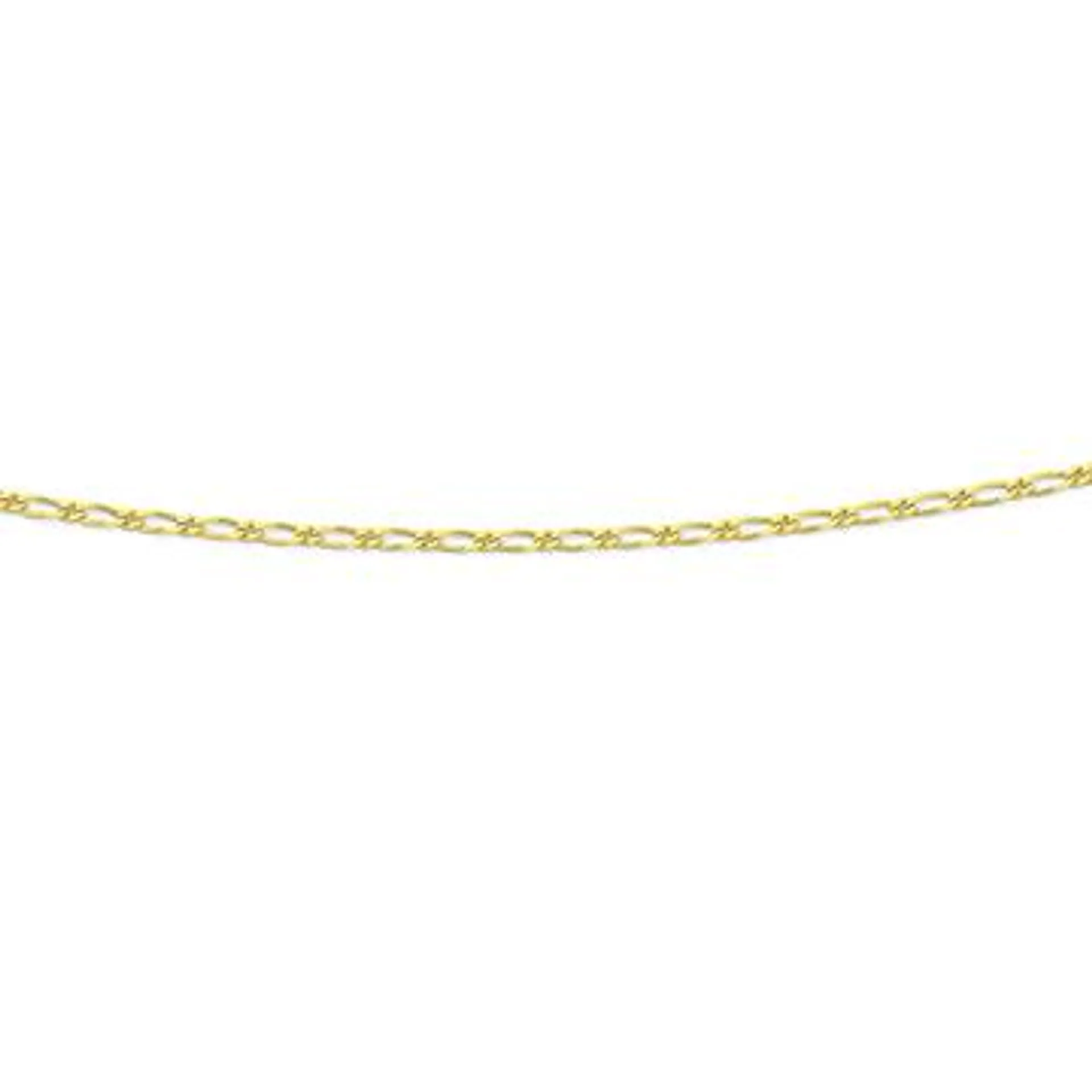 9ct, 40cm Solid Figaro 1+1 Chain