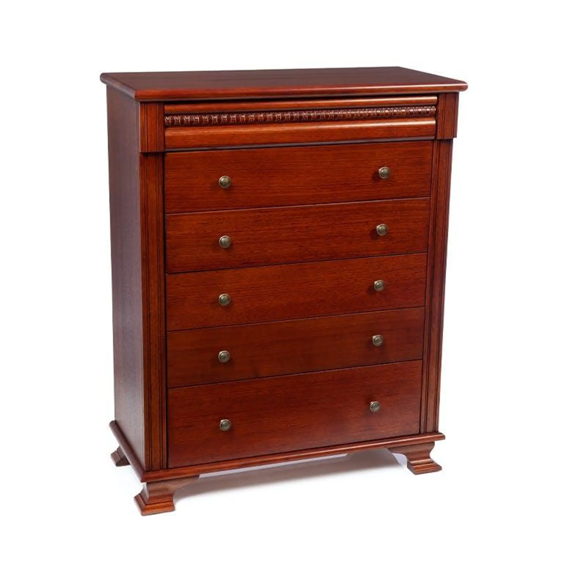 Monet Tallboy (6 Drawer), Old English Oak