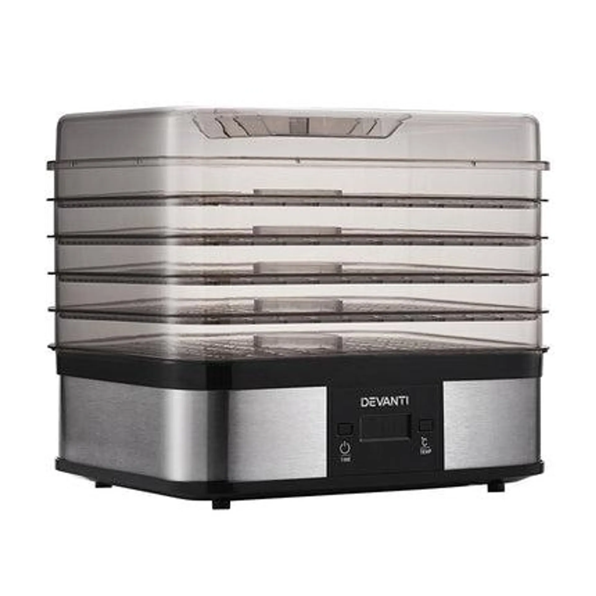 Food Dehydrator with 5 Trays - Silver