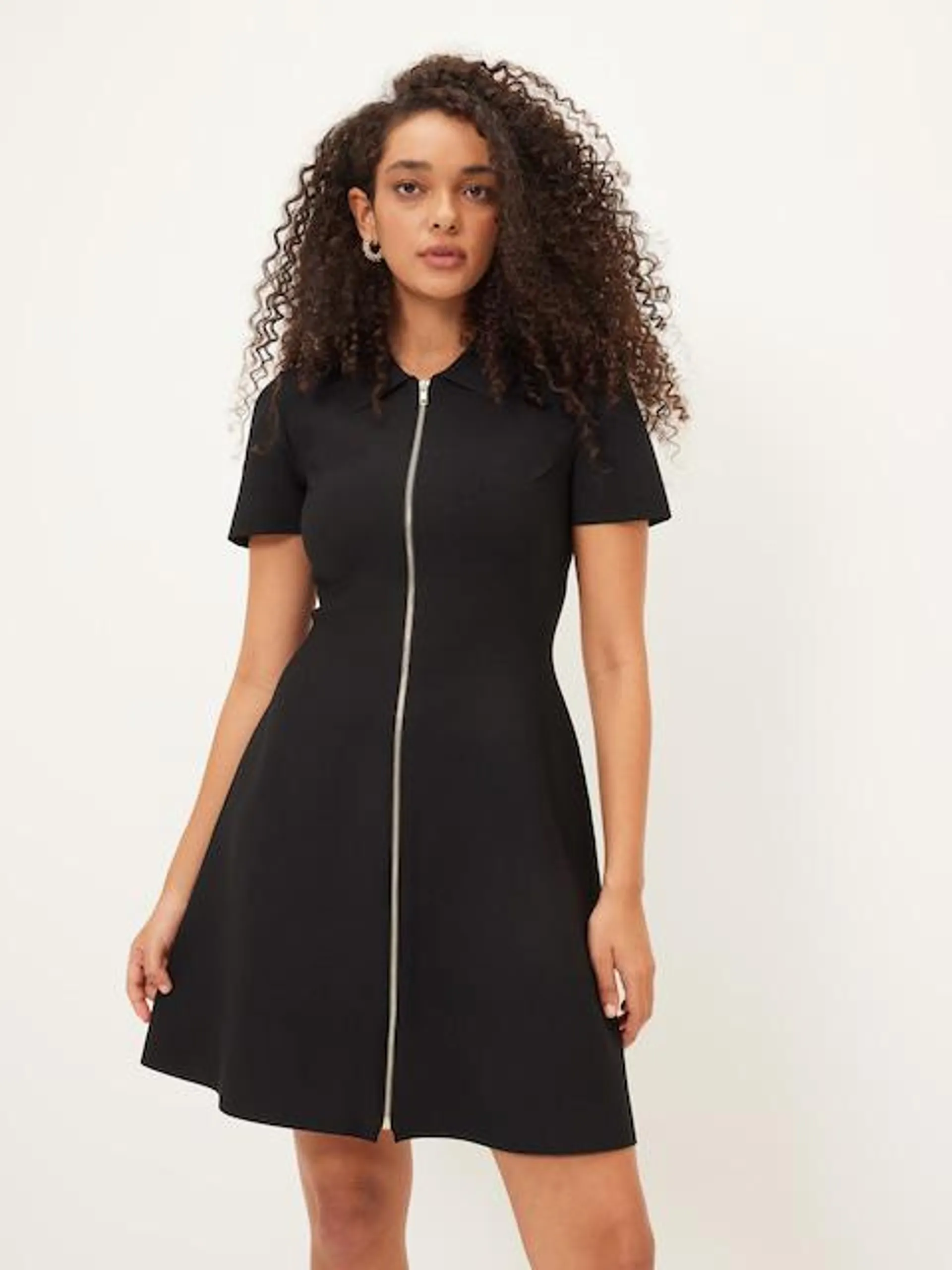 Zara Zip Through Milano Dress