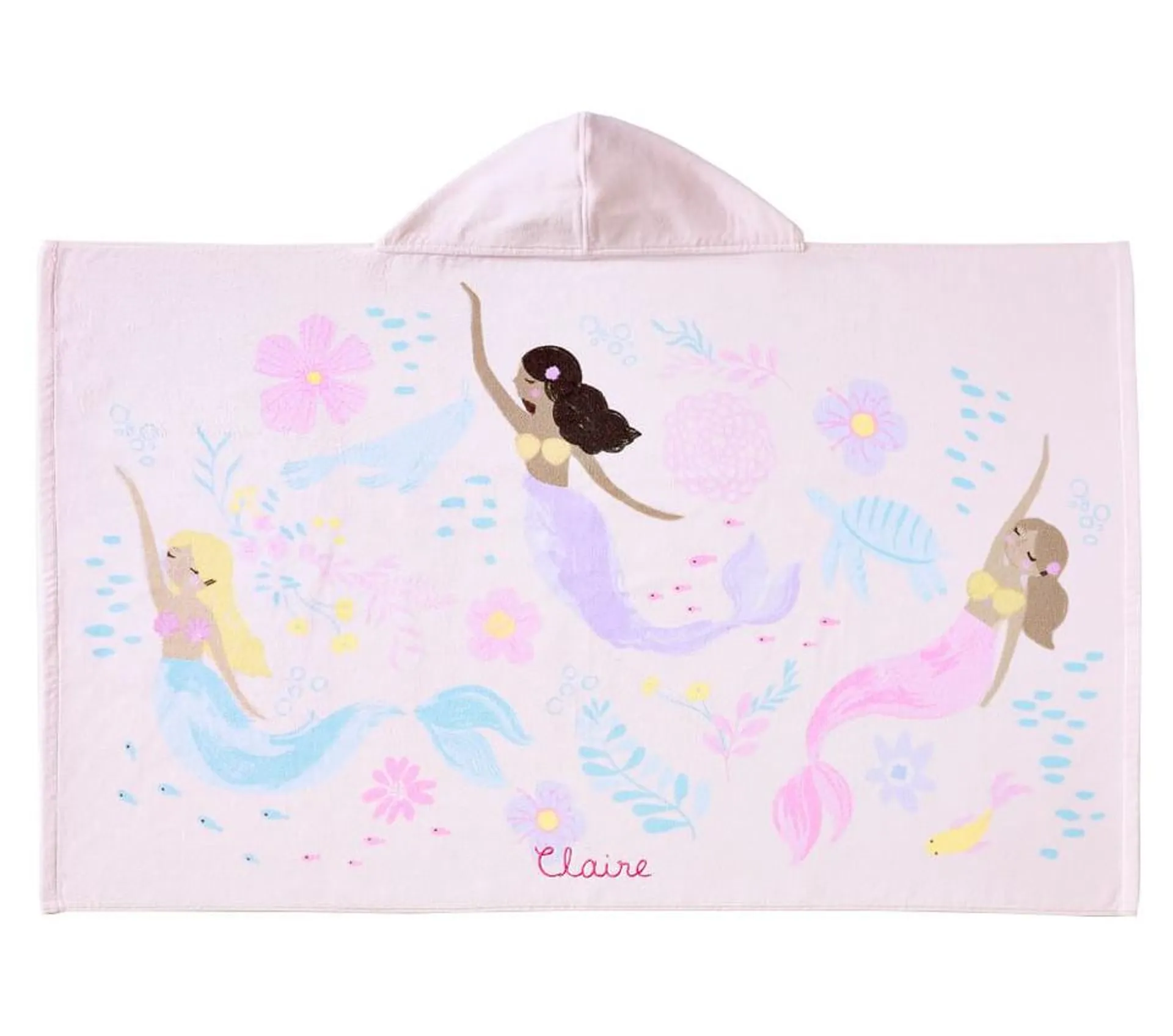 Mermaid Allover Kids Beach Wrap