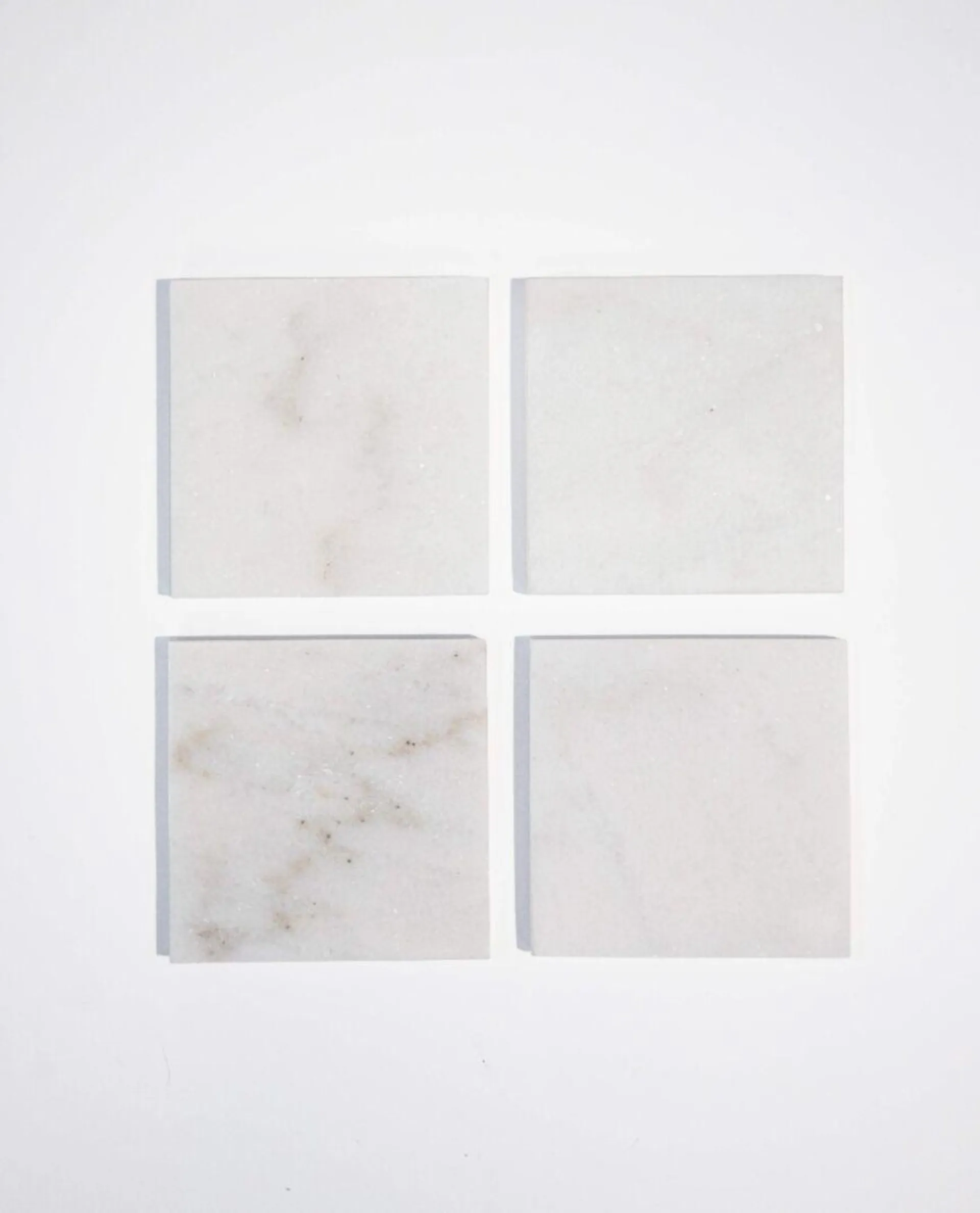 Arctic marble square coaster set-4