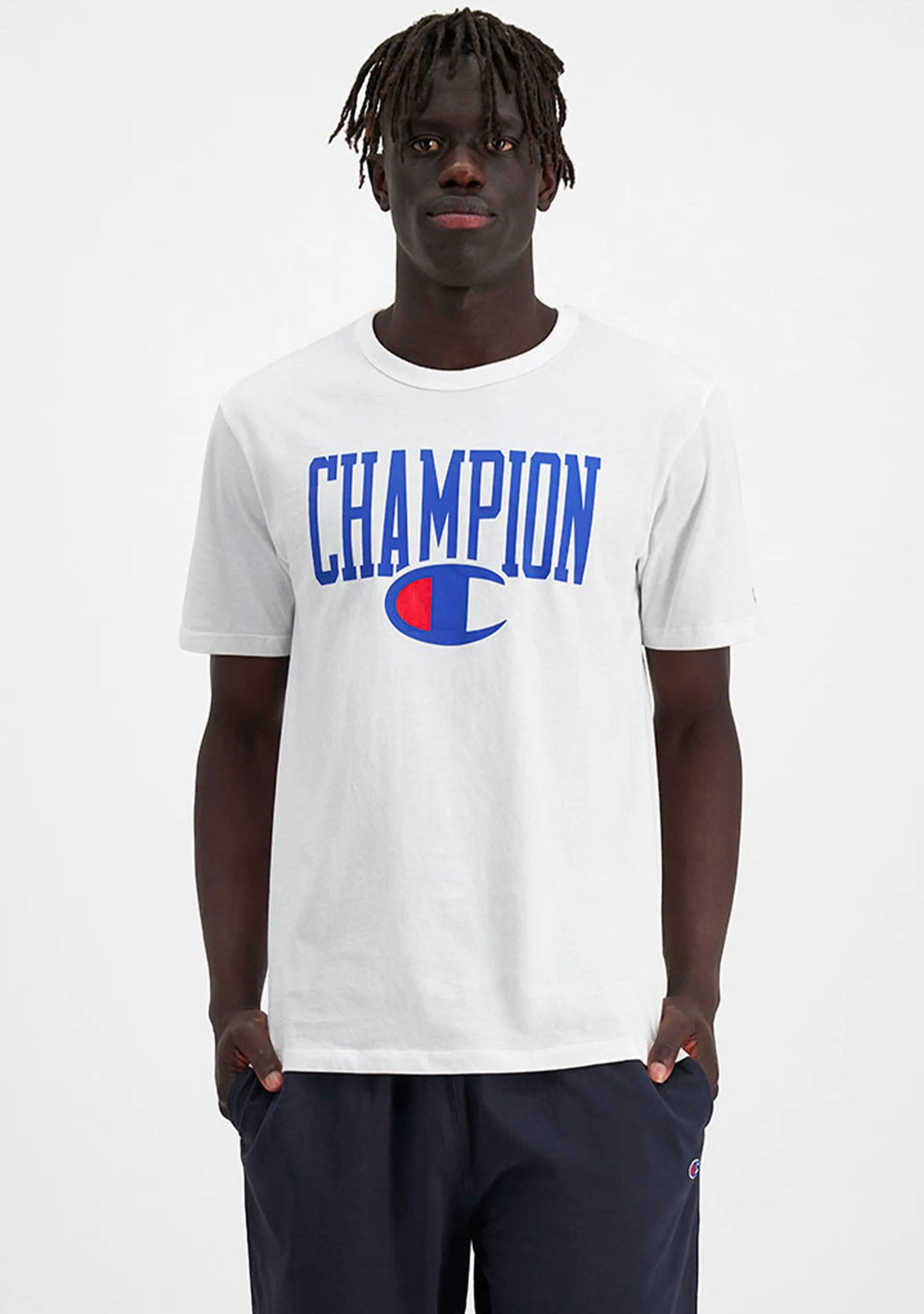 Champion Mens SPS Graphic Print Tee White AV8QN 0BI