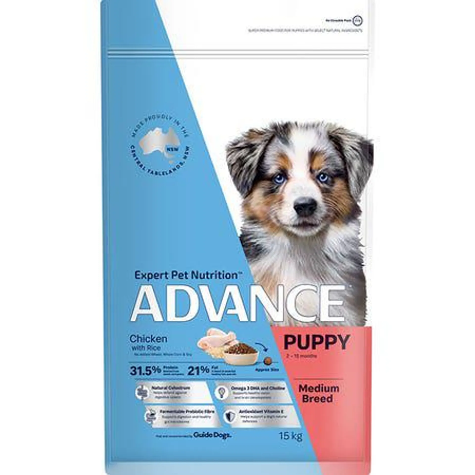 ADVANCE Puppy Medium Breed Dry Dog Food Chicken with Rice