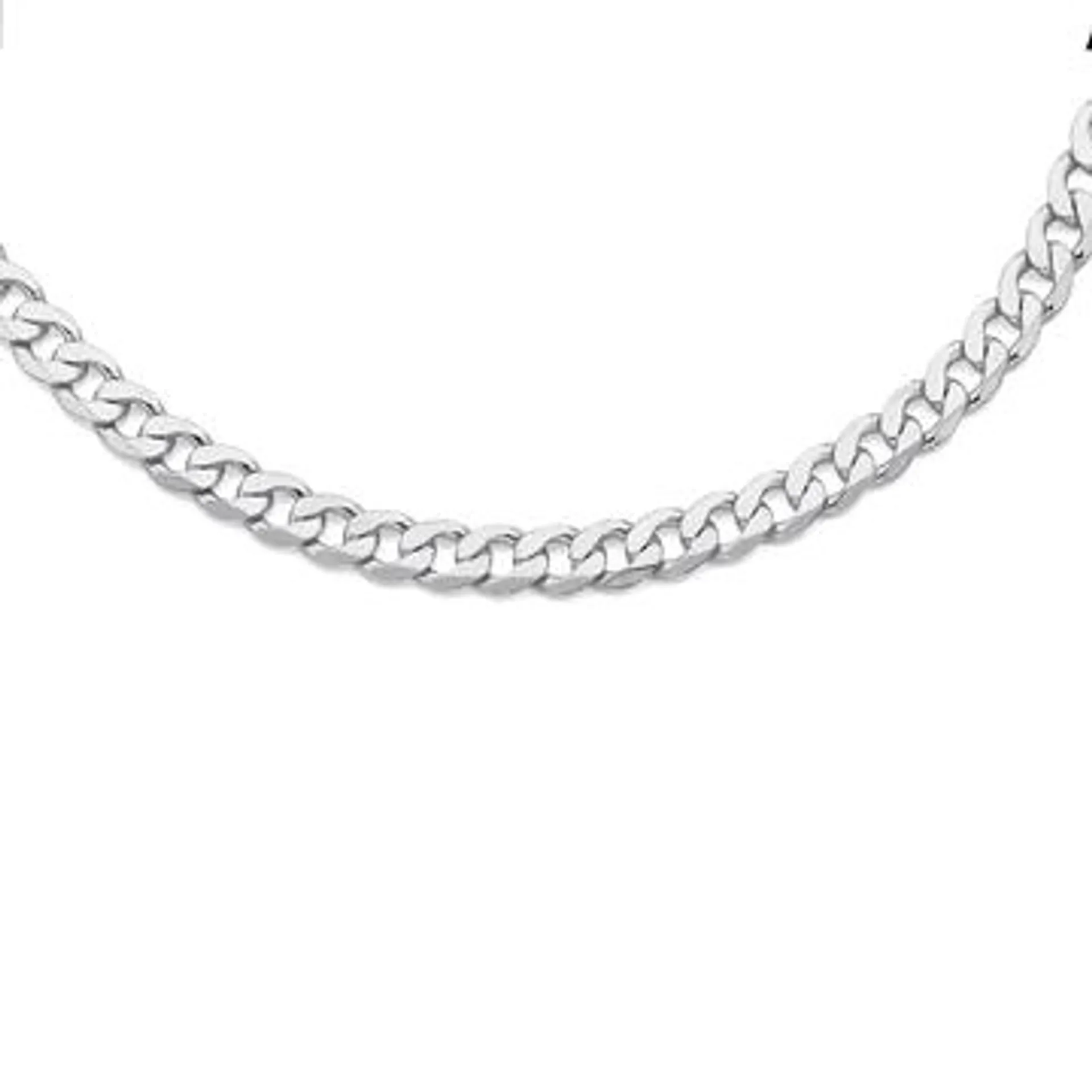 Silver 50cm Diamond Cut Curb Chain