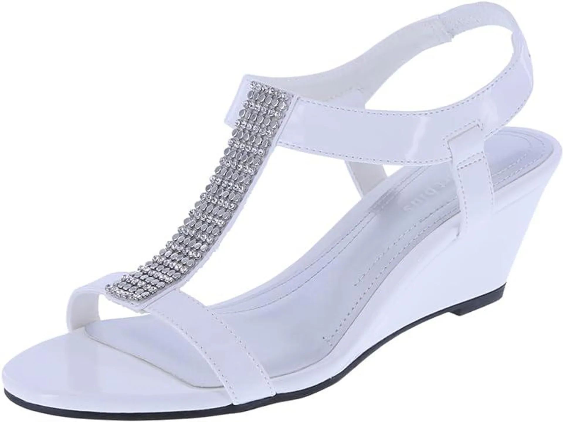 Comfort Plus by Predictions Women's Swanky Embellished Wedge