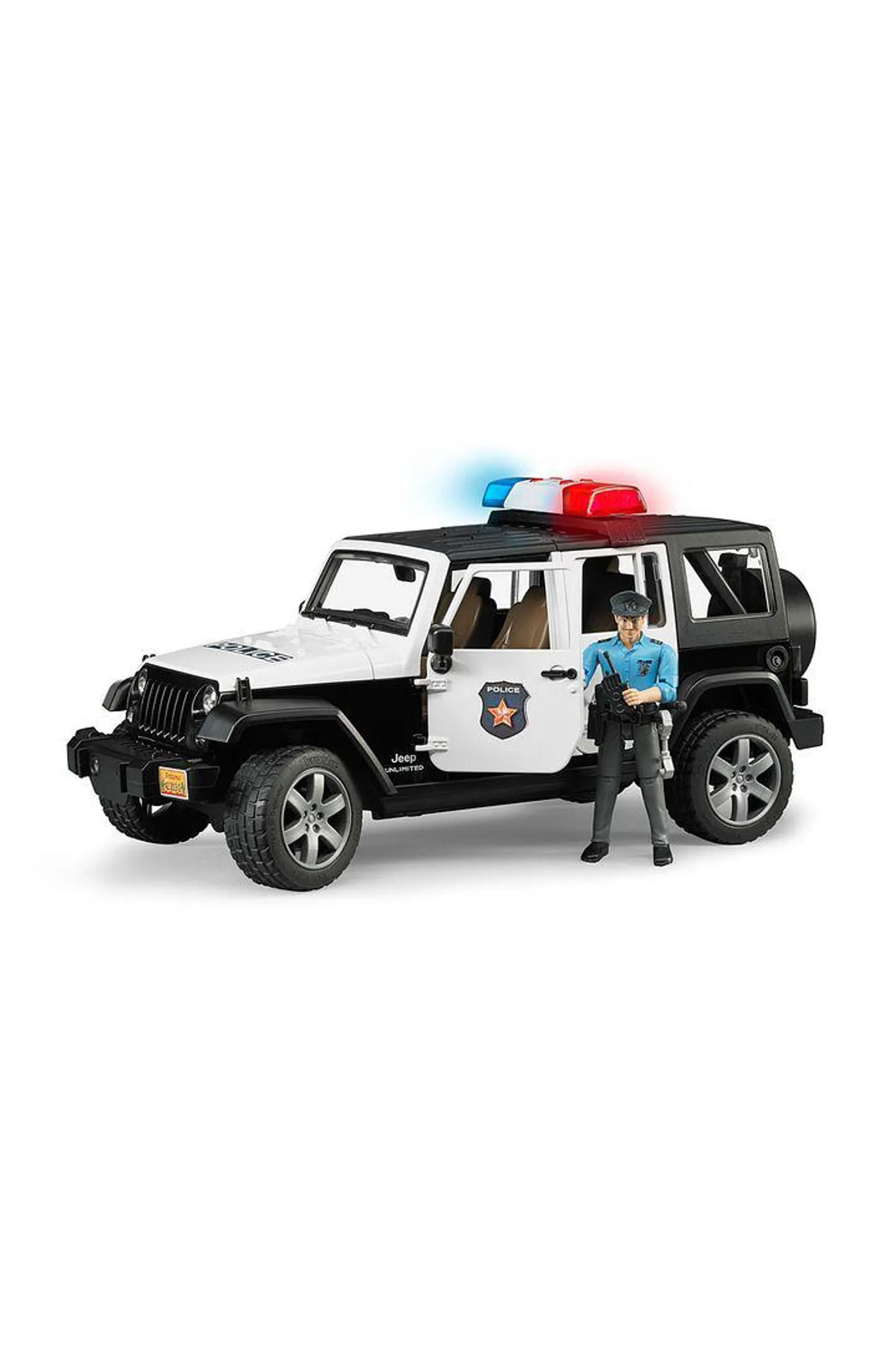 Bruder 1/16 Jeep Wrangler Rubicon Police Vehicle with Policeman