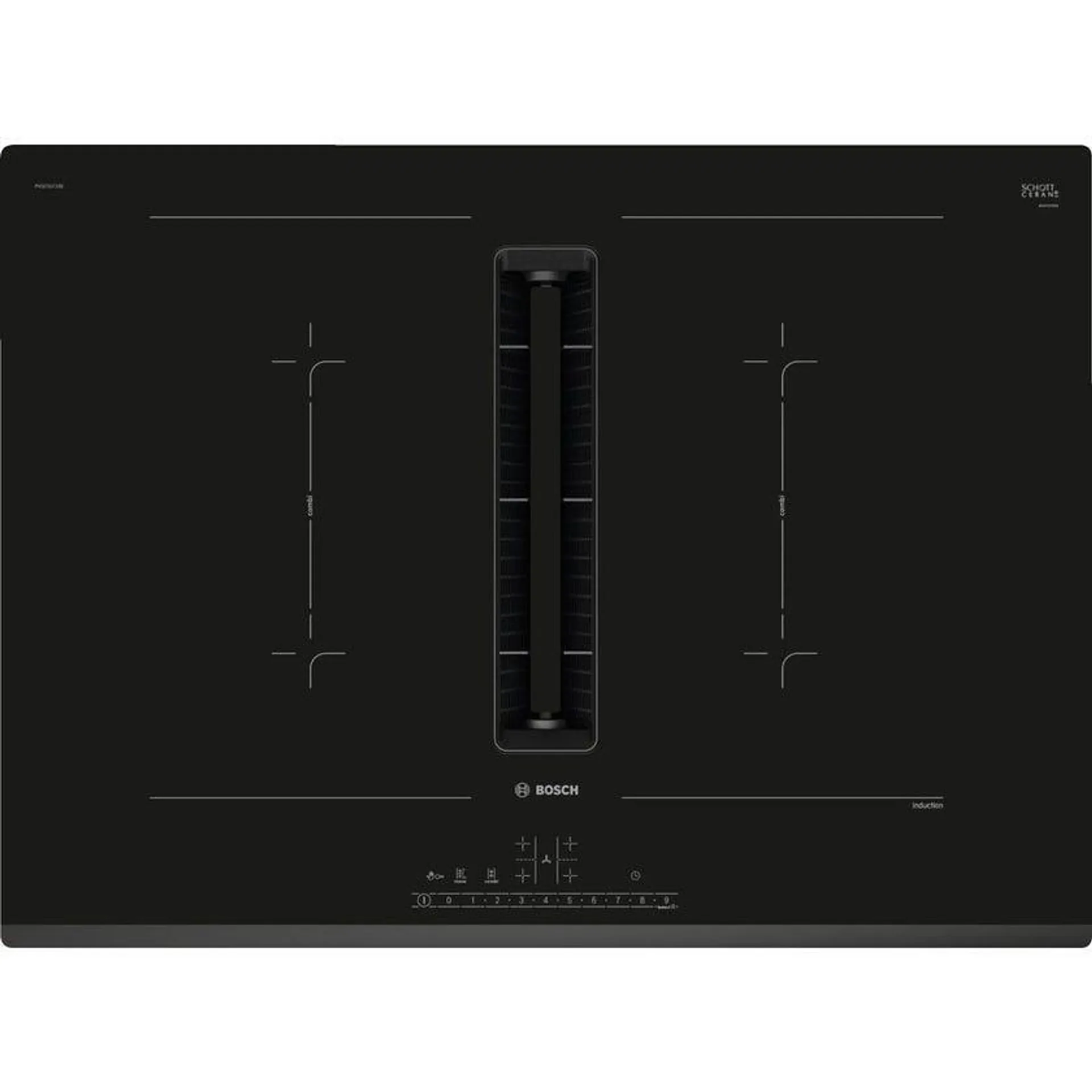 Bosch PVQ731F15E 70cm Induction Cooktop with Integrated Ventilation