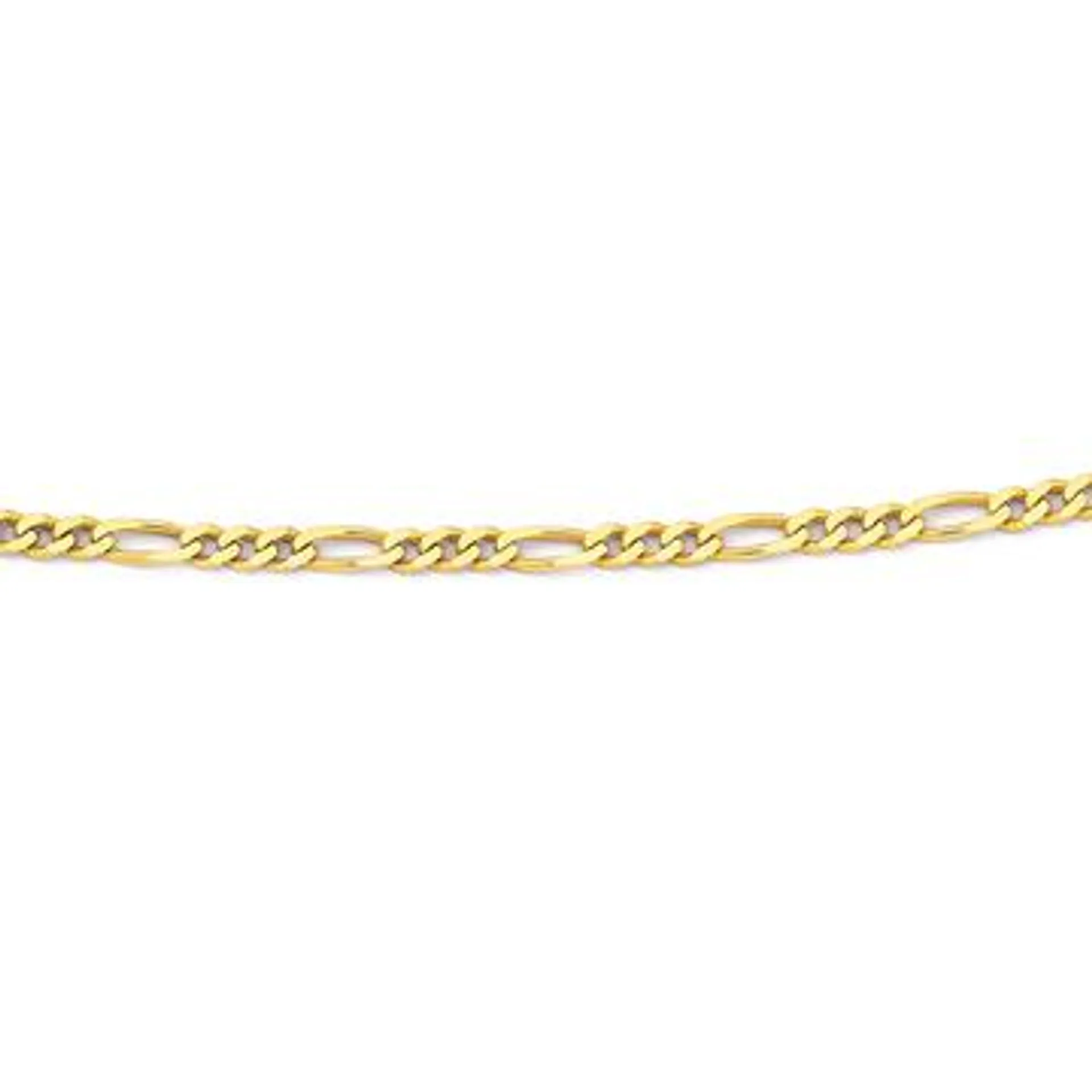 9ct, 50cm Solid Figaro 3+1 Chain