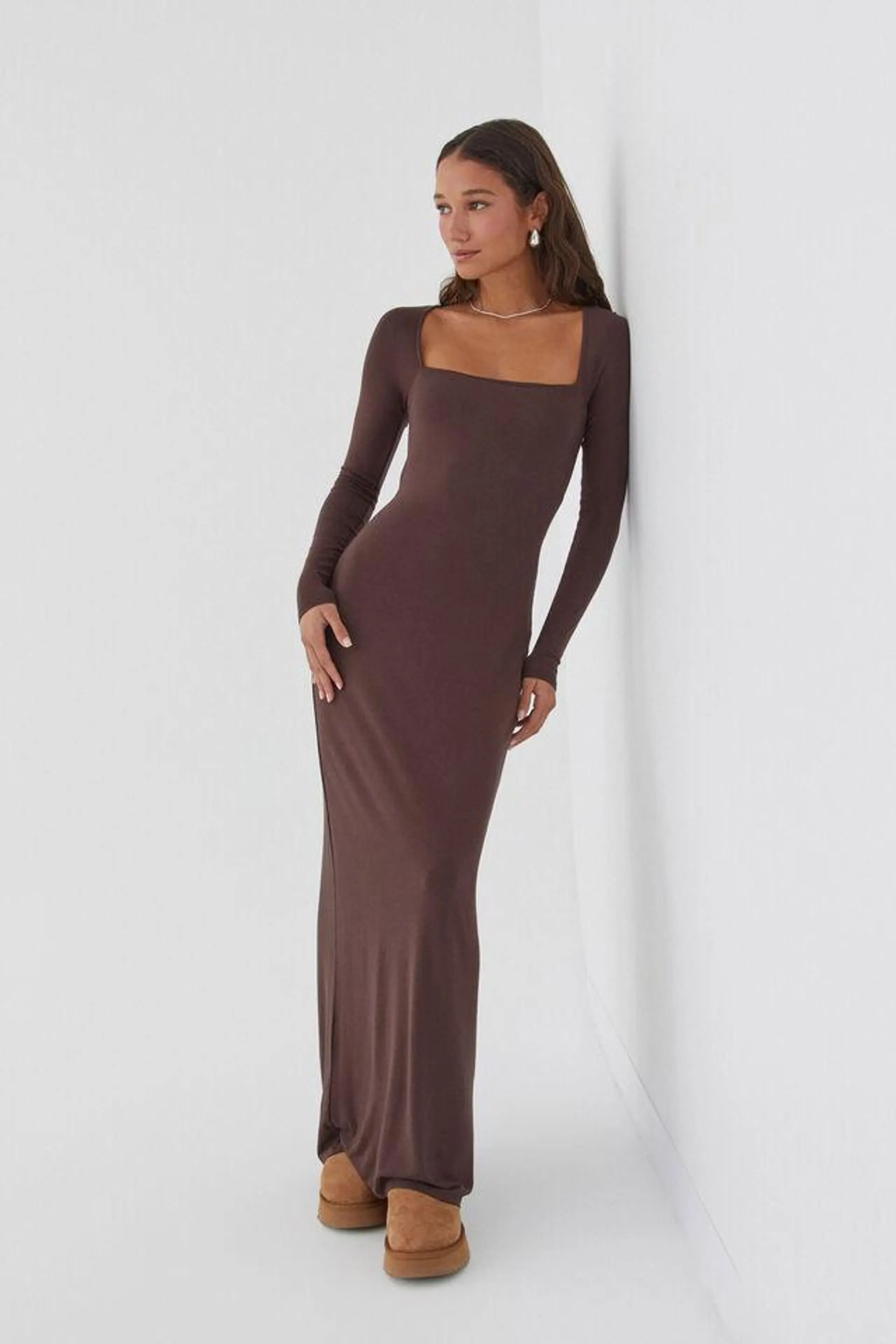 Soft Long Sleeve Maxi Dress