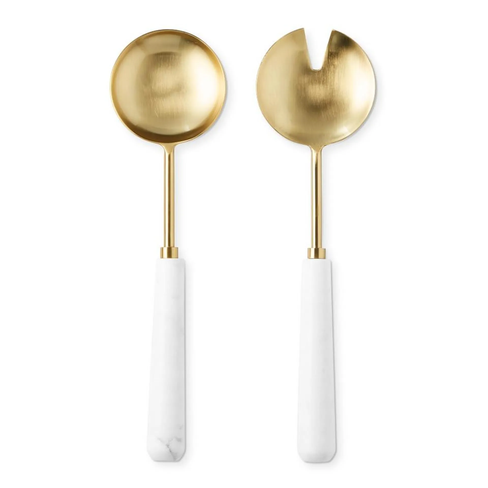 Marble & Brass Salad Servers