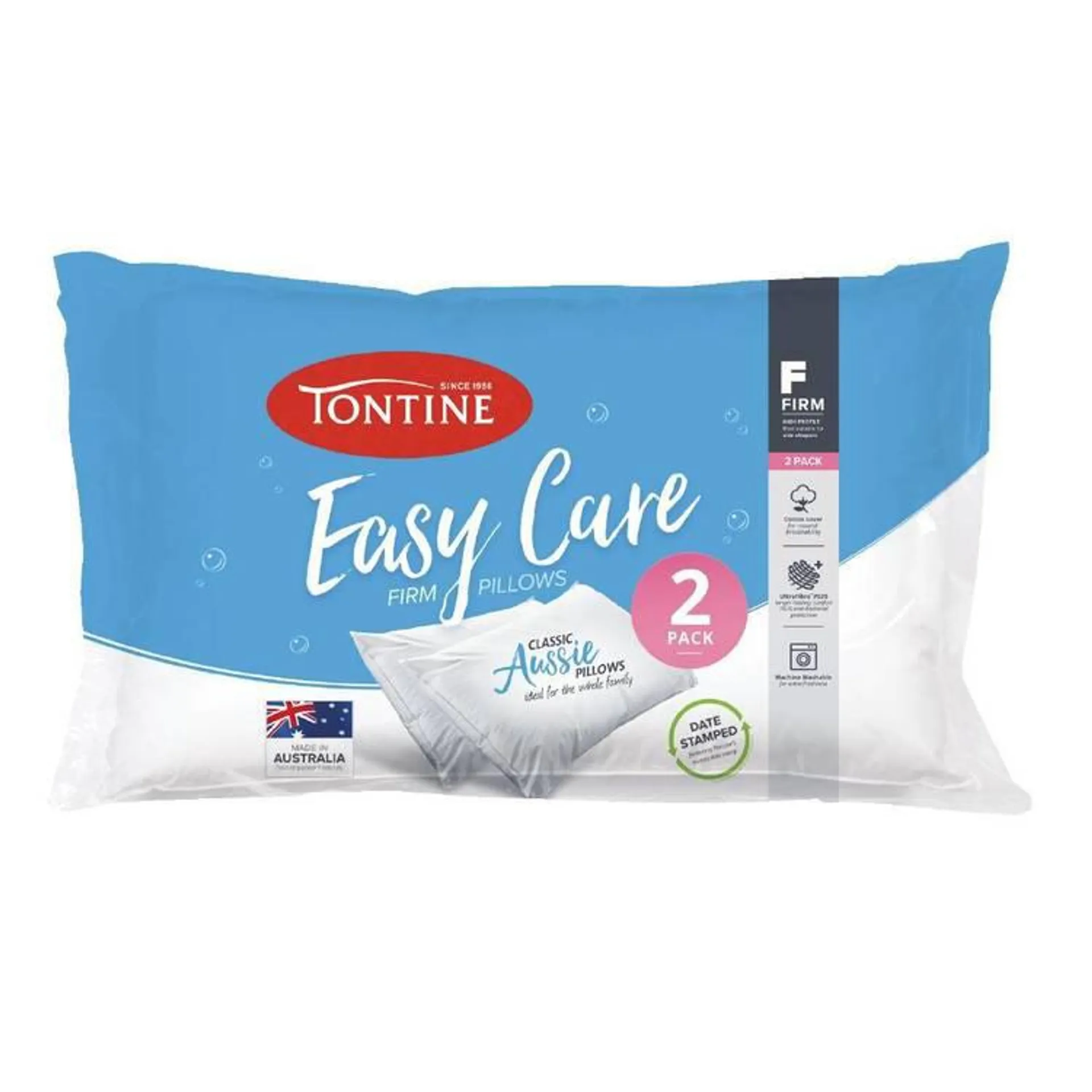 Tontine Easy Care Firm Pillows 2 Pack White Standard