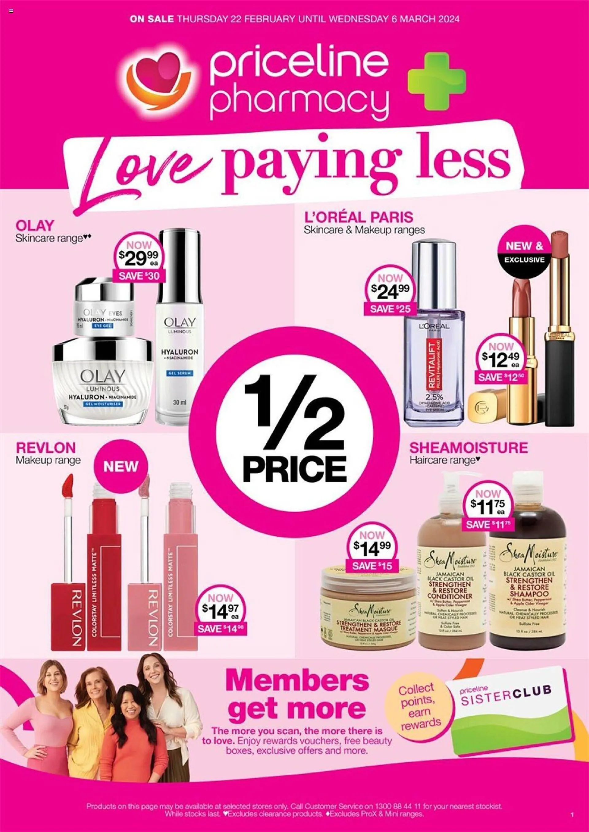 Priceline catalogue - Catalogue valid from 22 February to 6 March 2024 - page 1