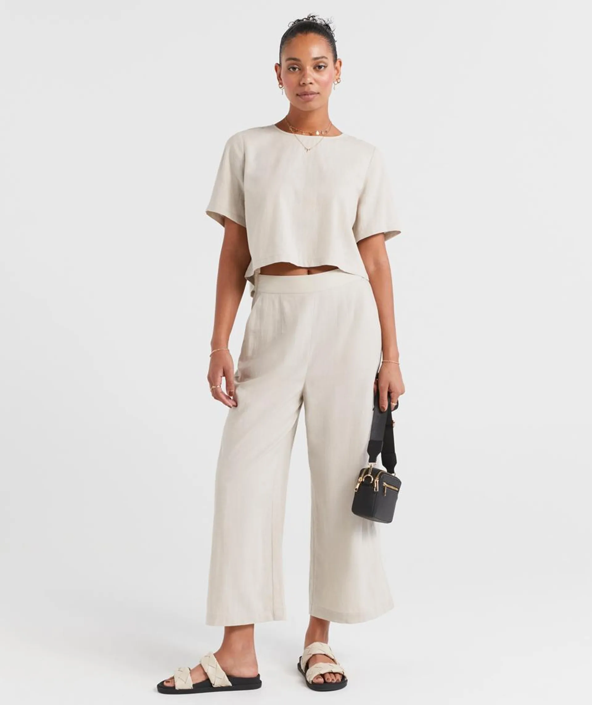 THE EUROPEAN LINEN BLEND CULOTTE