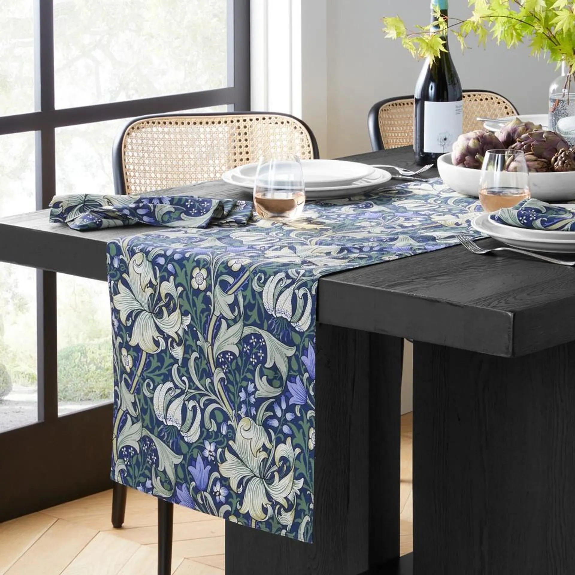 Williams Sonoma x Morris & Co. Golden Lily Table Runner