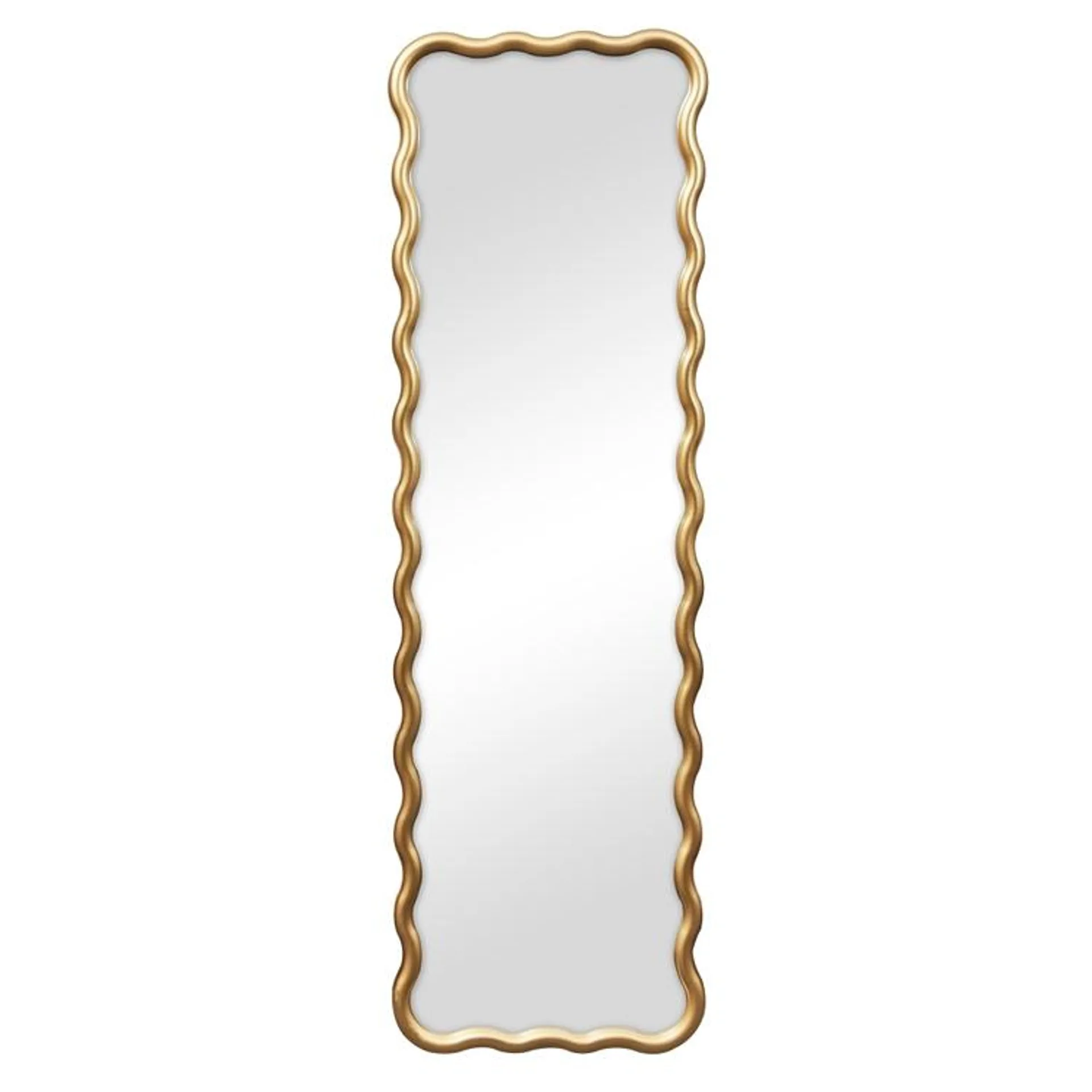 Frame Depot Wave Mirror Gold 134 x 41 x 3 cm