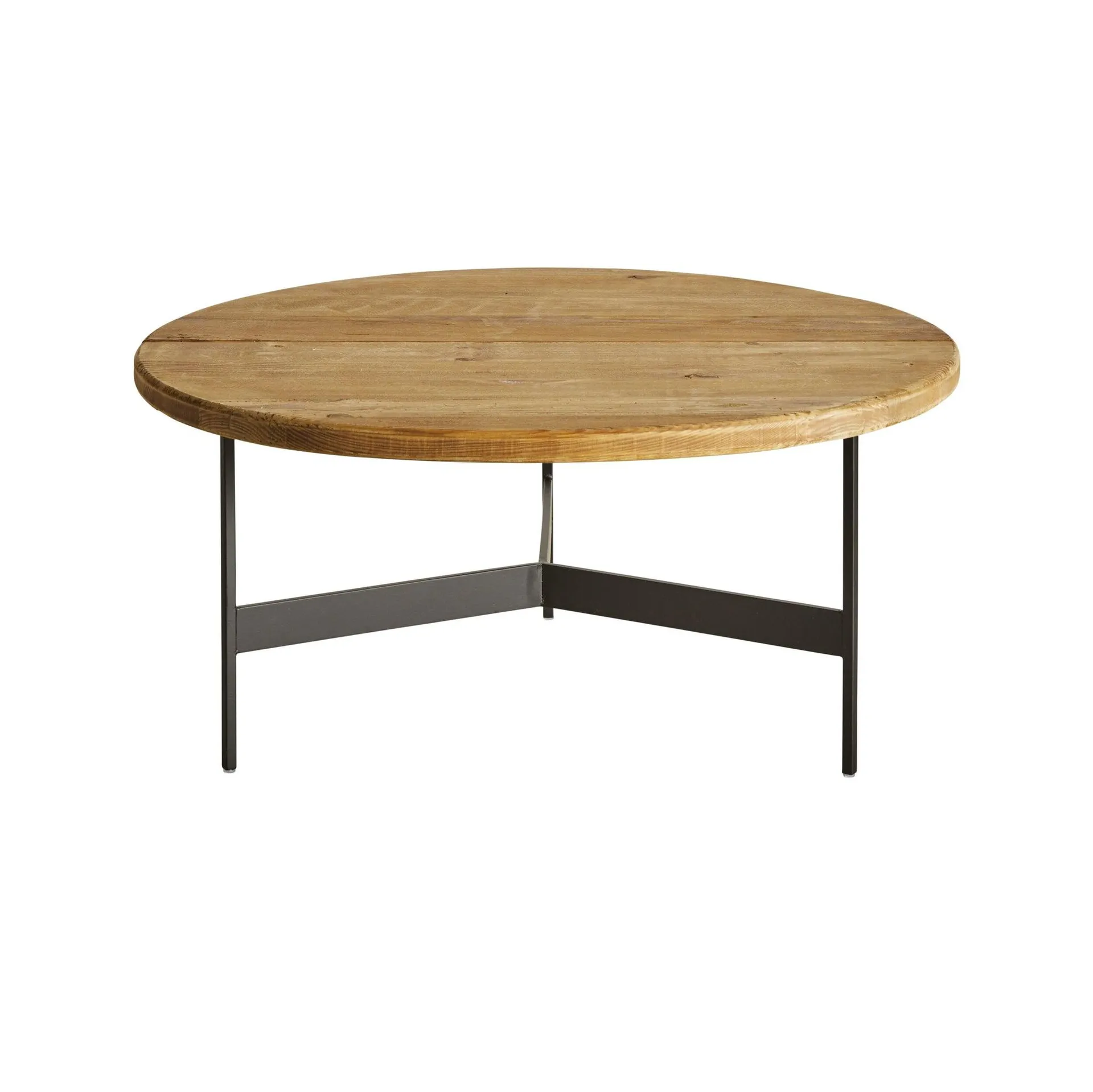Kalise Coffee Round Table with Metal Base