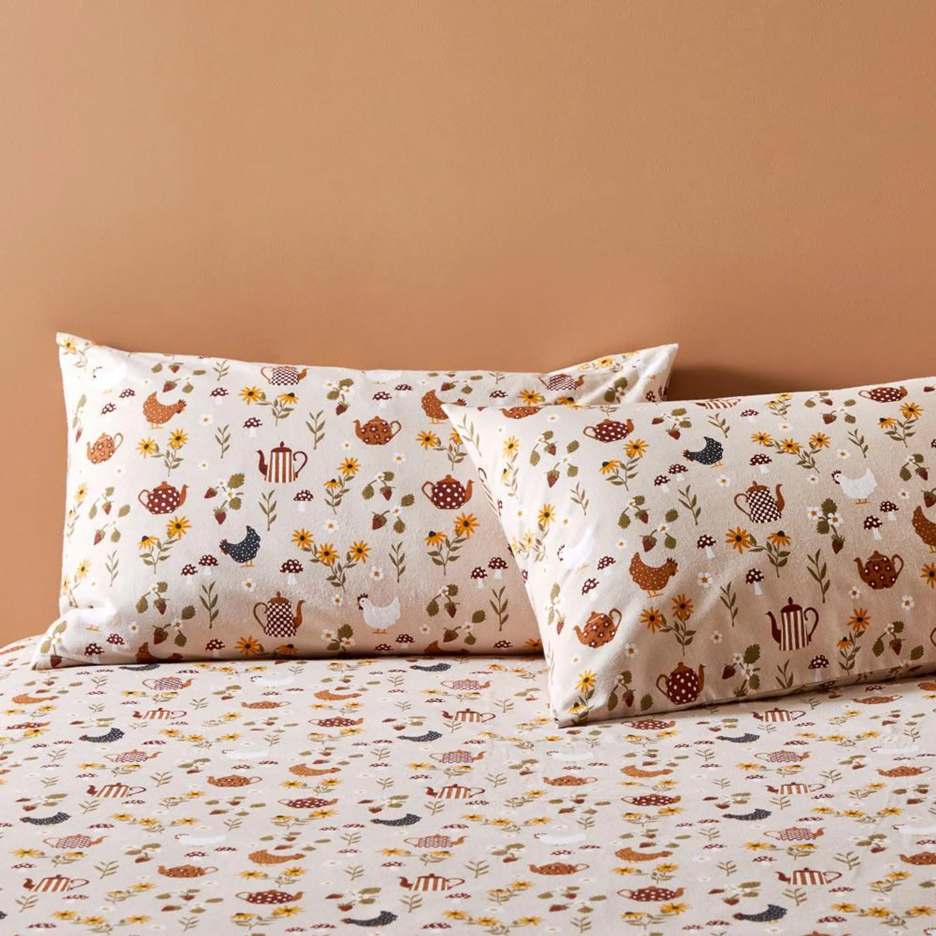 MyHouse Flannelette Pillowcase Pair