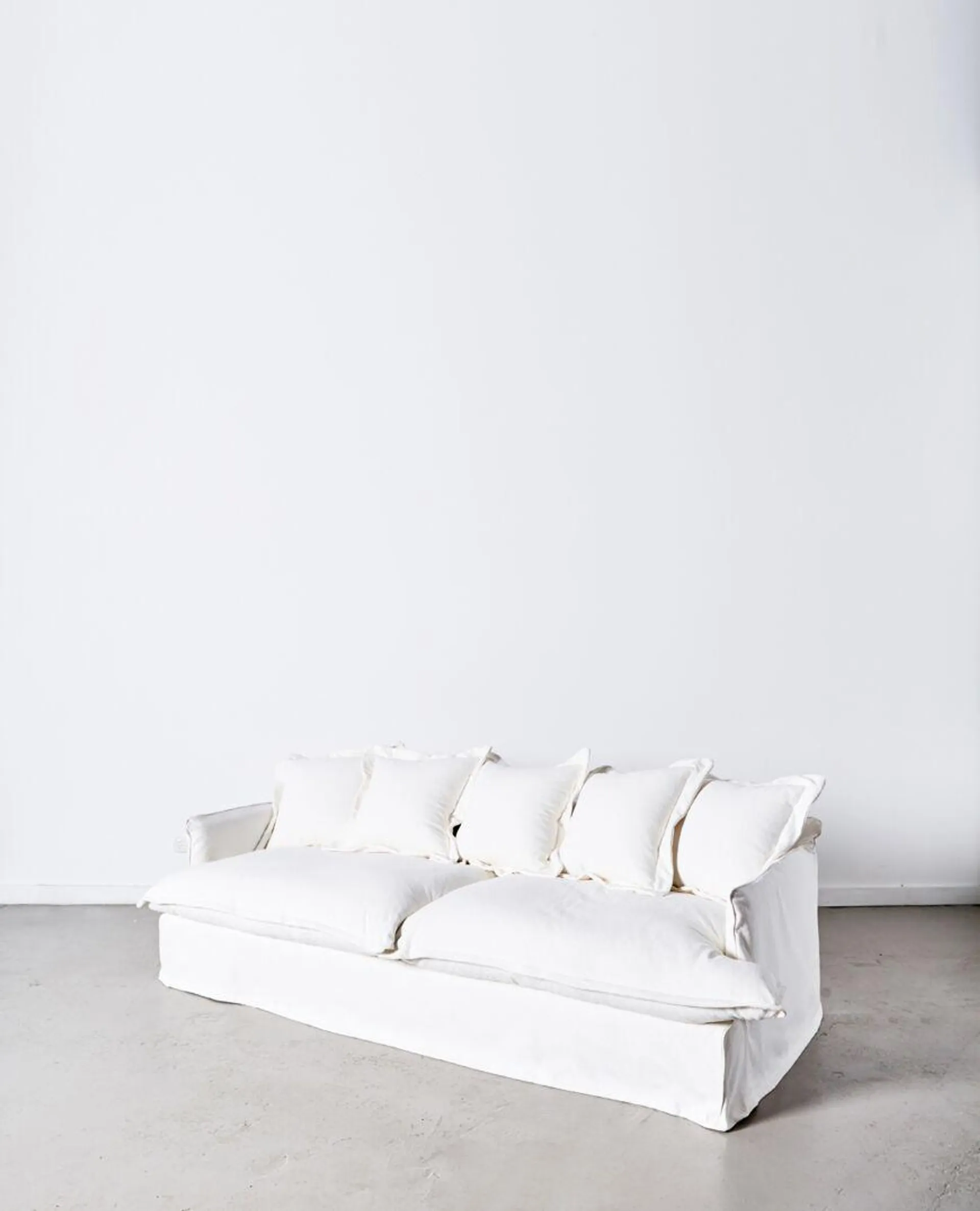 Dawson 3 seater sofa - white