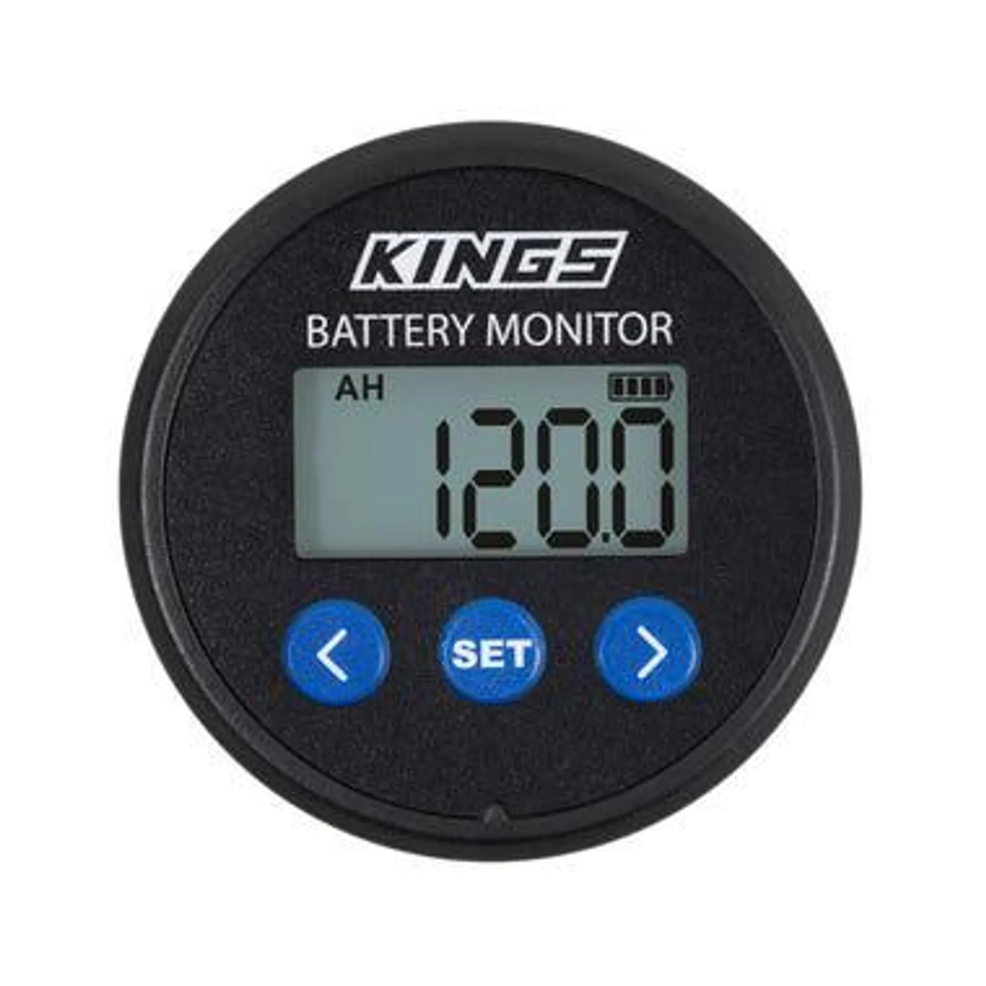 Kings 500A Battery Monitor With Shunt | Lithium Compatible | Backlit LCD Display | 500A Shunt | Temperature Sensor