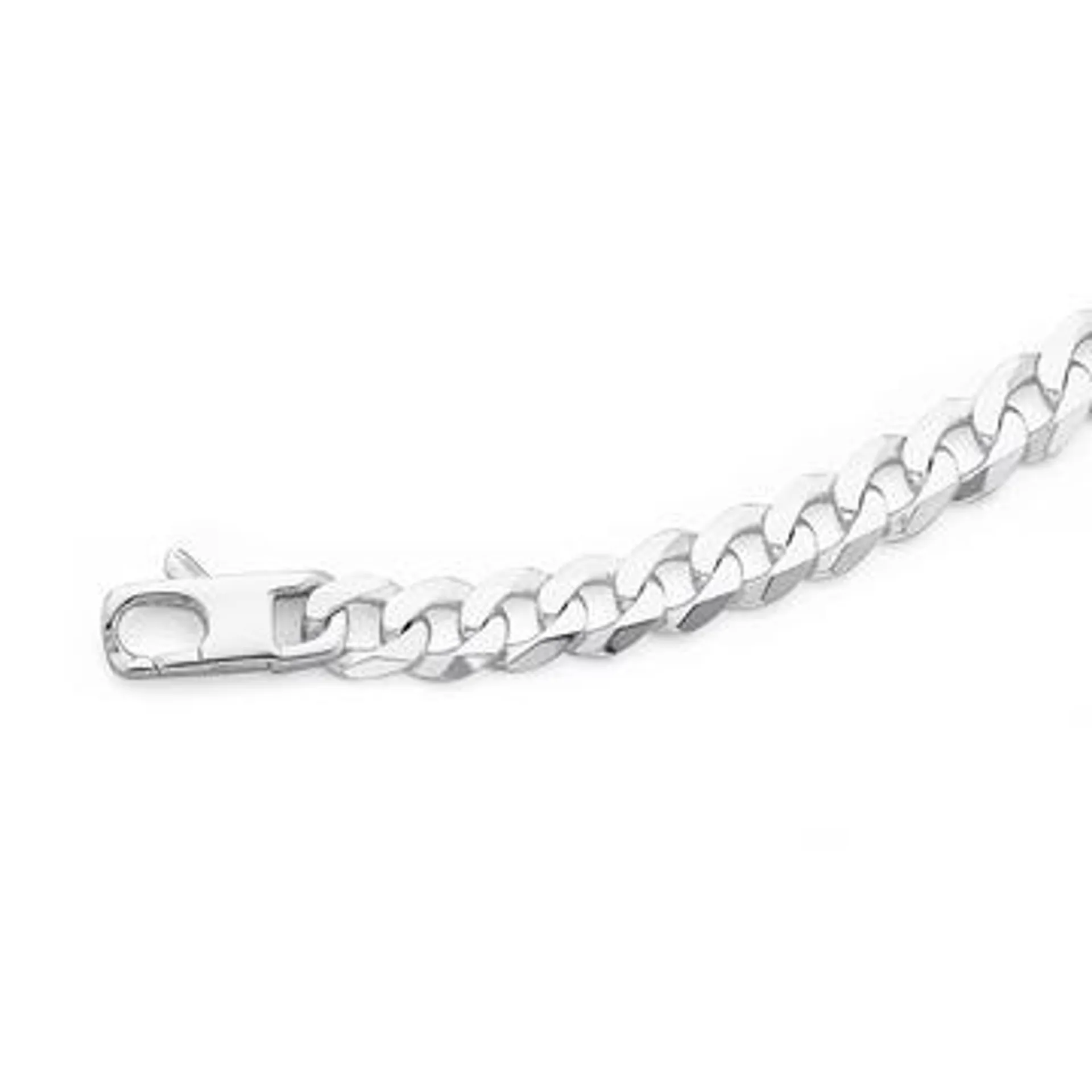 Sterling Silver 21cm Cuban Curb Bracelet