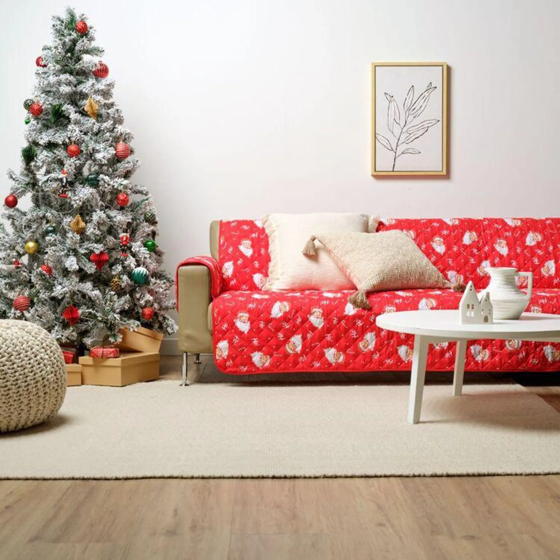 Jolly & Joy Santa Sofa Cover Red