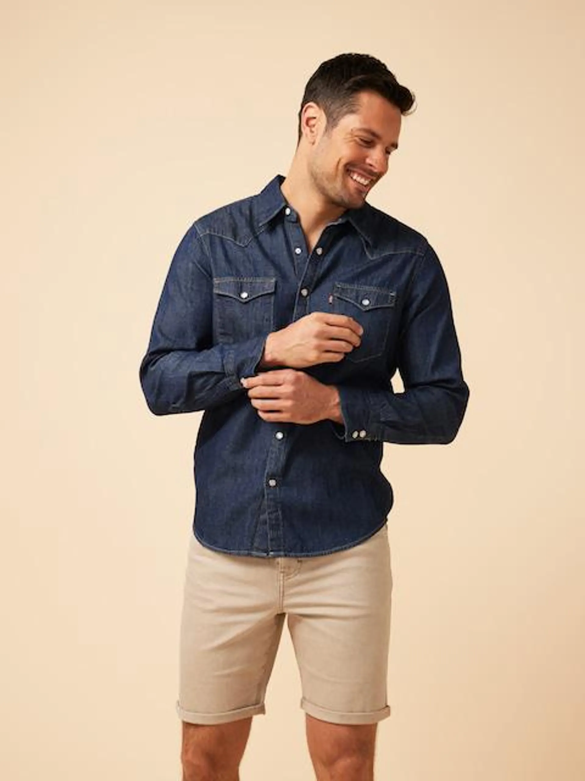 Levi's Barstow Western Shirt In Indigo Rinse