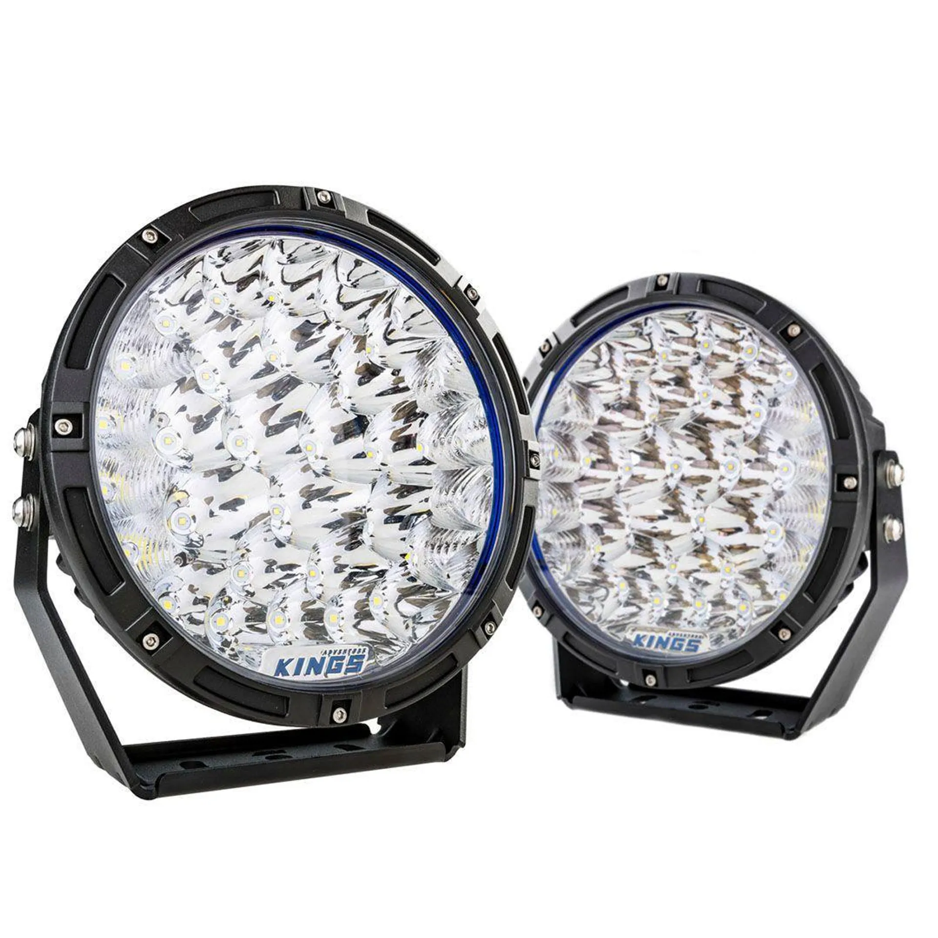 Kings Lethal 9” Premium LED Driving Lights (Pair) | 21,840 Lumens | 1 Lux @ 1,342m | Fitted with OSRAM LEDs | 5185k Colour Temp | Spot Lights
