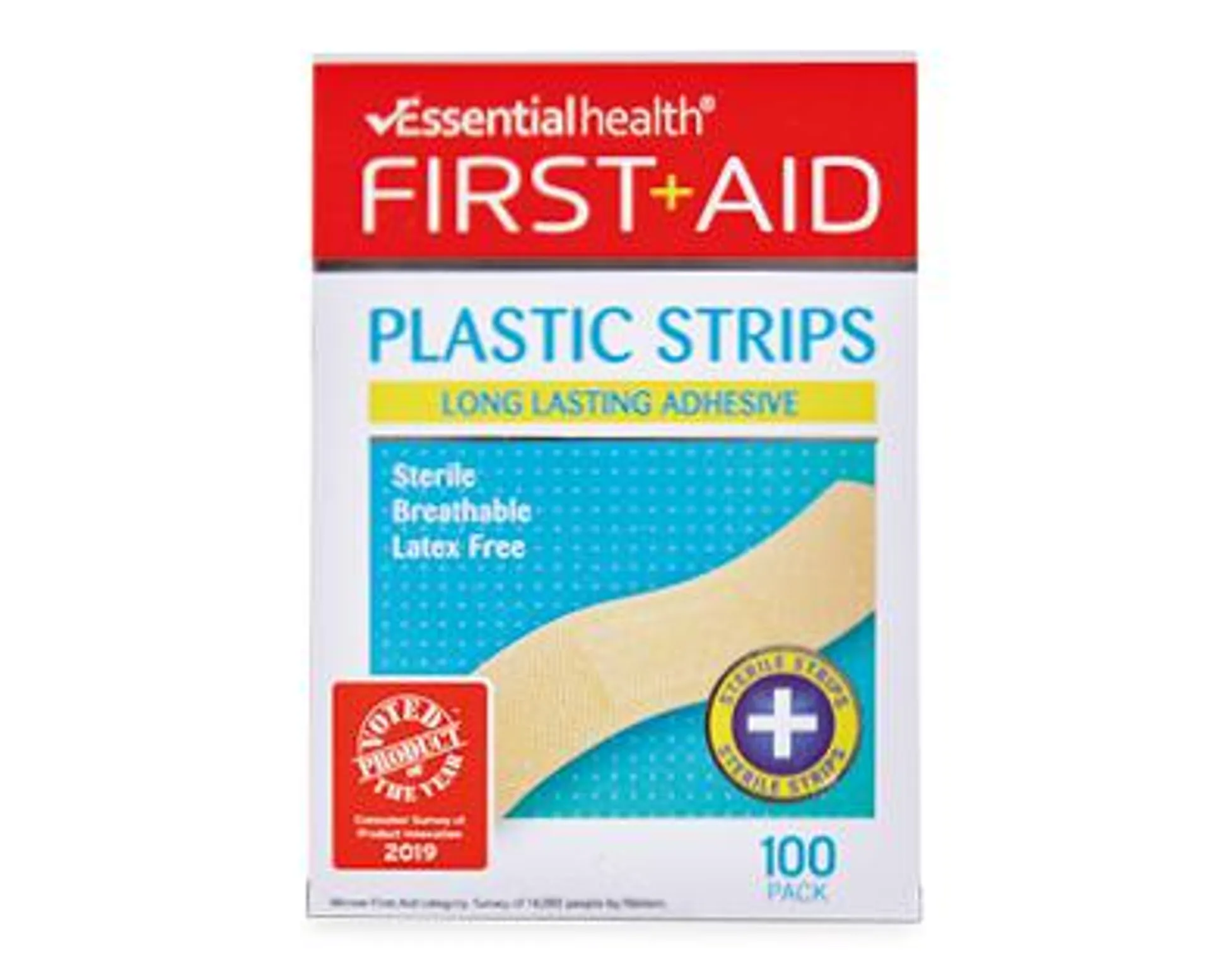 Essential Health First Aid Strips Plastic 100pk or Fabric 50pk