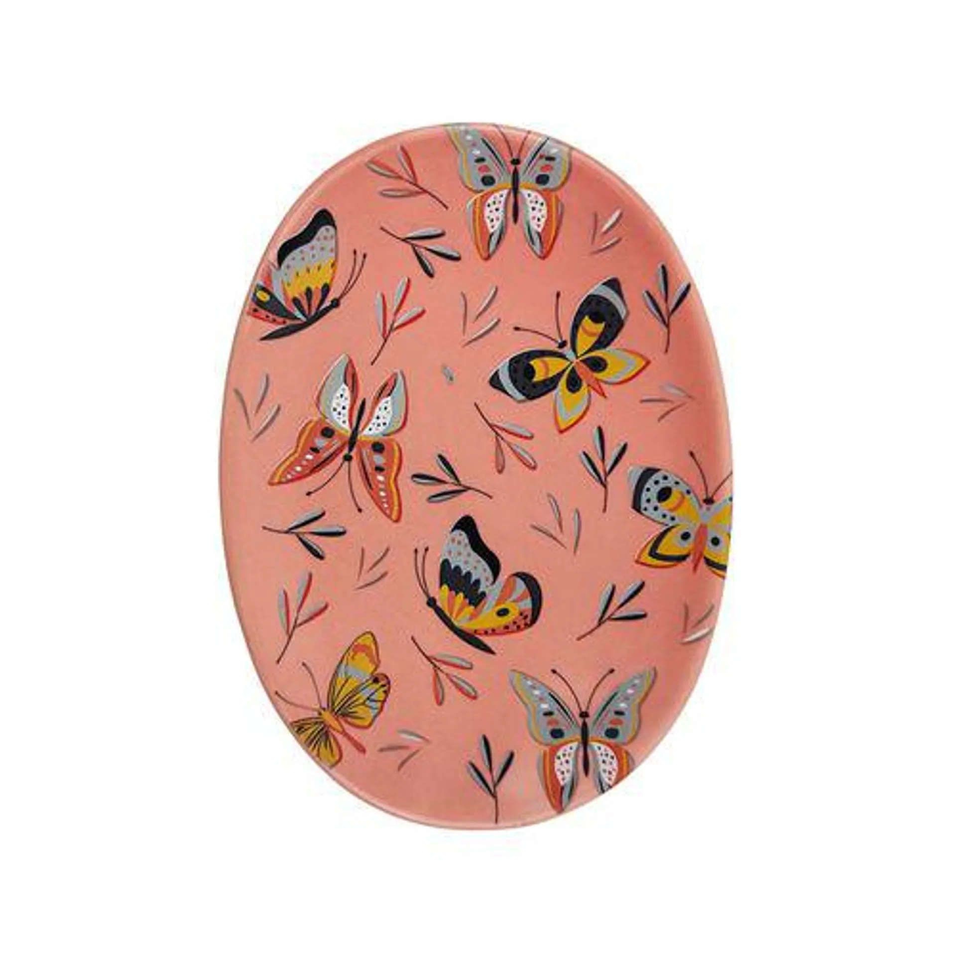 Urban Butterfly 12cm Ceramic Dish Home Decor Plate - Pink